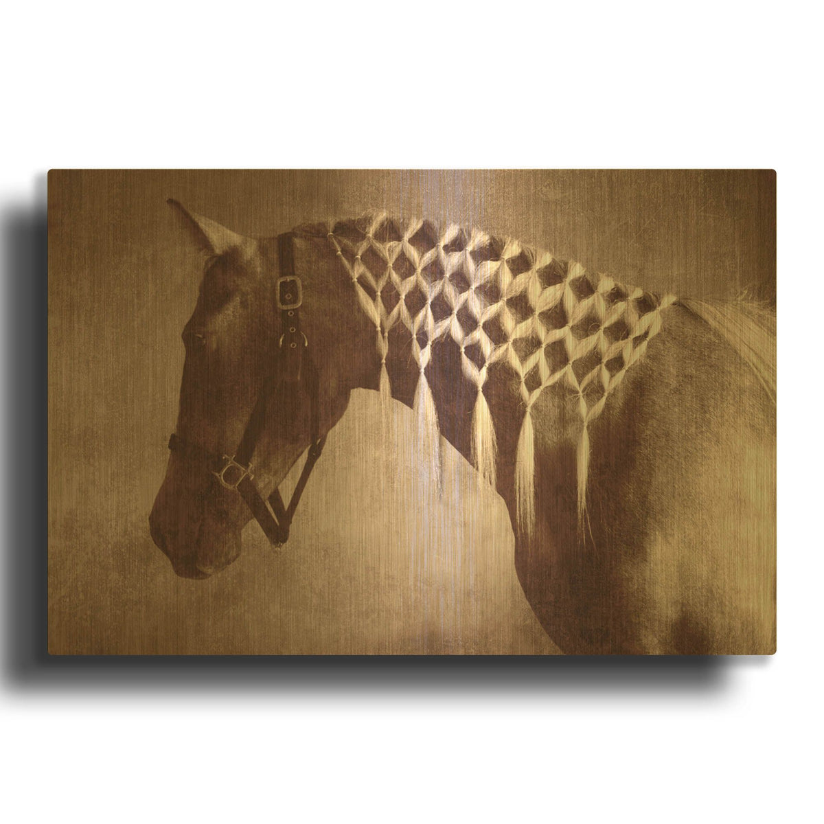 'Weave' By Susan Friedman Gold Metal Wall Art