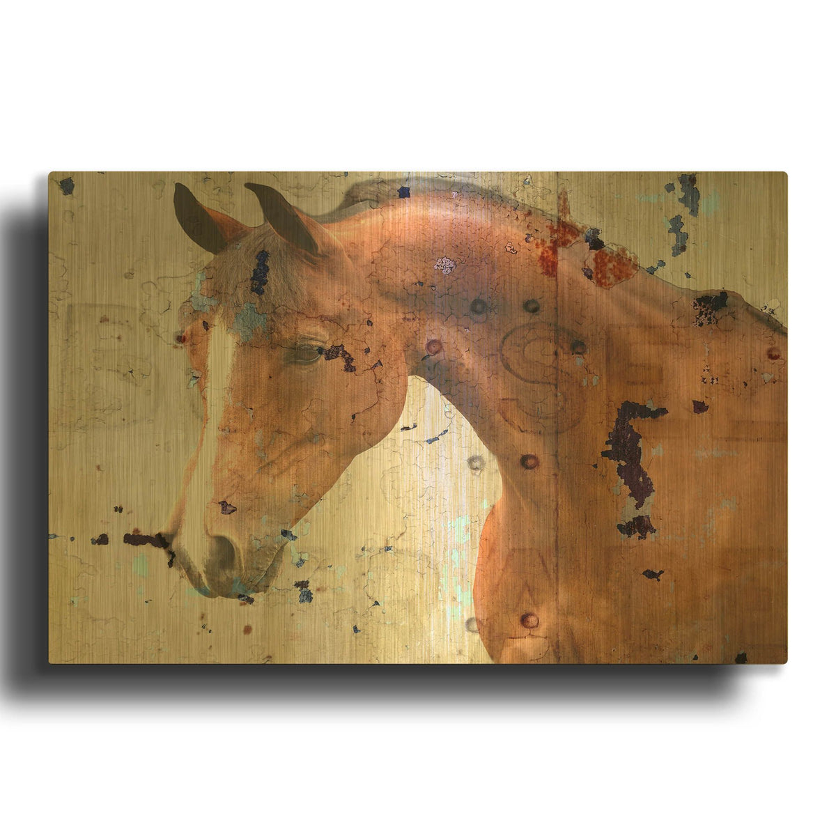 'Buy Sell Trade' By Susan Friedman Gold Metal Wall Art