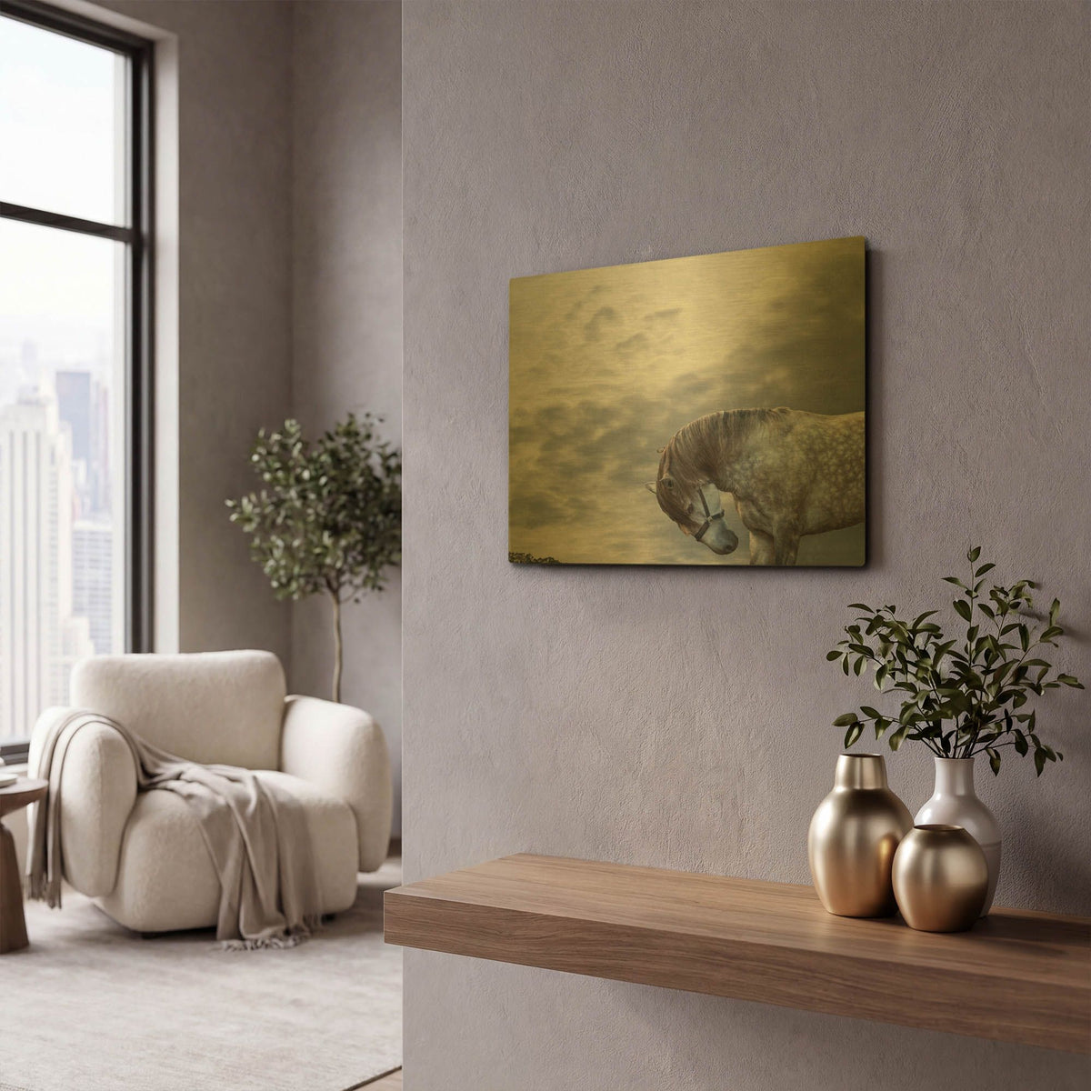 'Vito' By Susan Friedman Gold Metal Wall Art