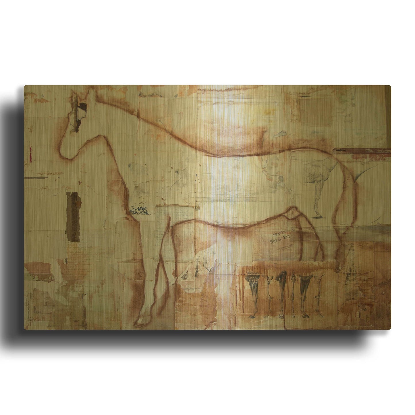 'Practical Horse Keeper' By Susan Friedman Gold Metal Wall Art