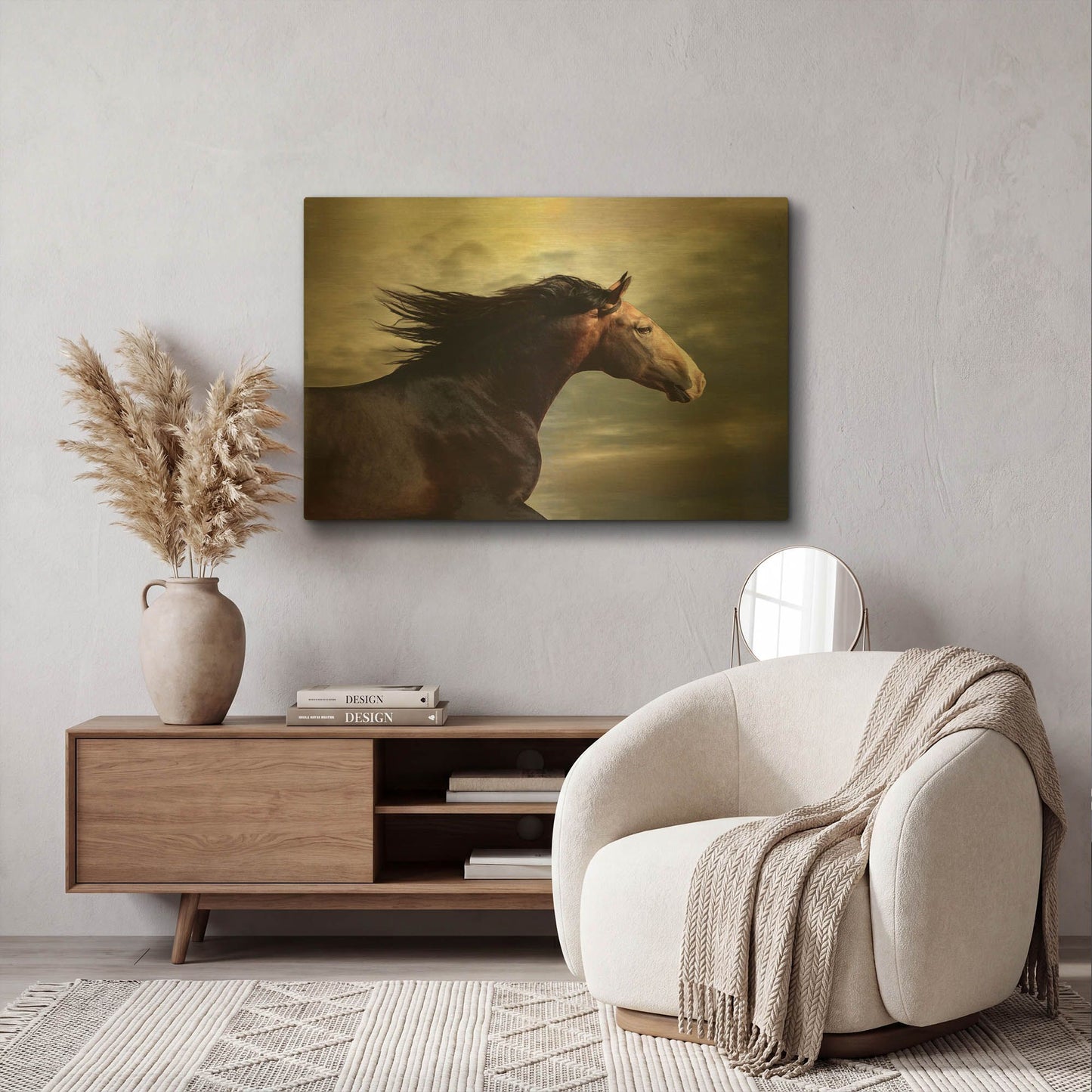 'Coral Da Broa' By Susan Friedman Gold Metal Wall Art