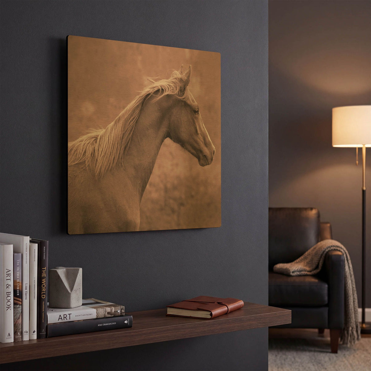 'Colt' By Susan Friedman Gold Metal Wall Art
