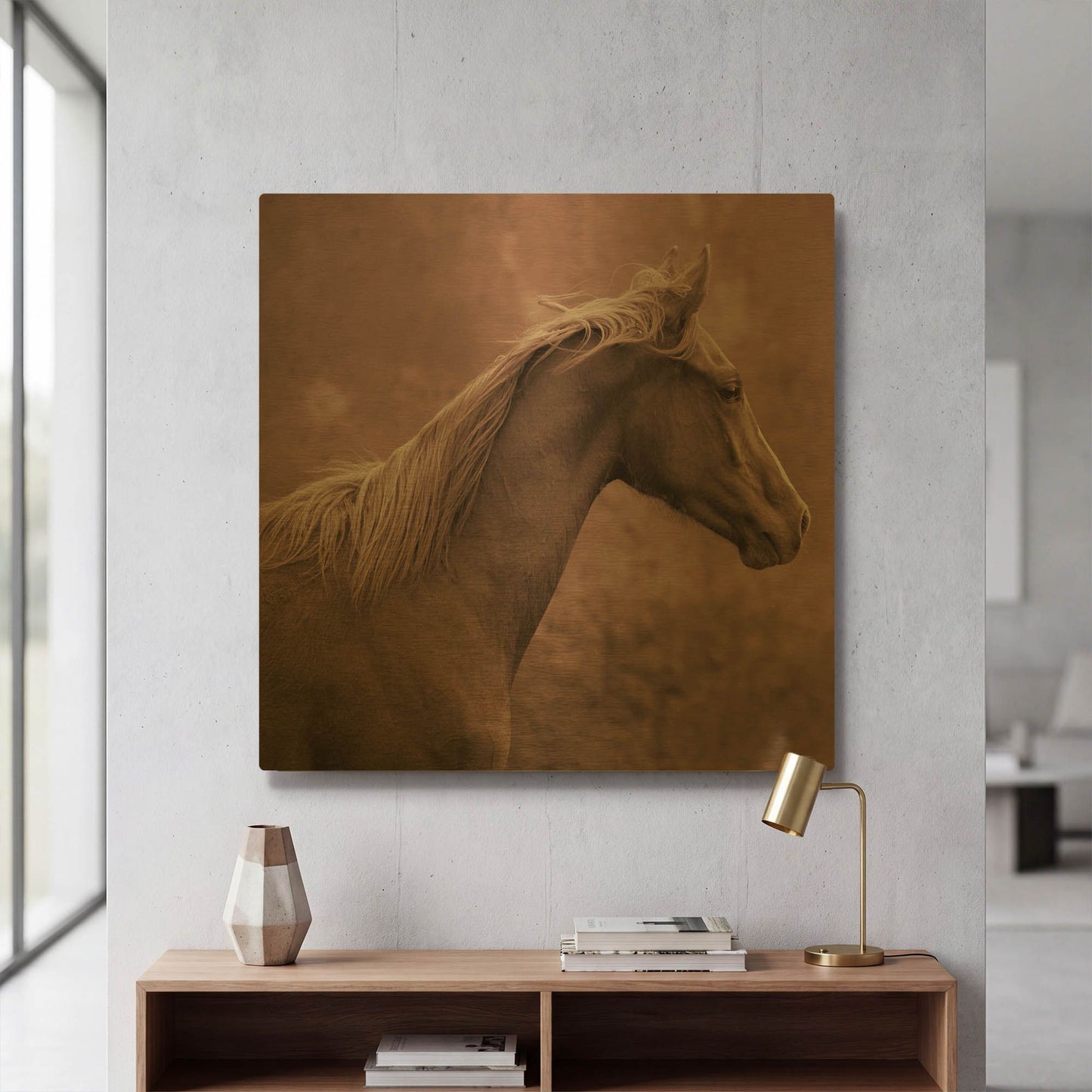 'Colt' By Susan Friedman Gold Metal Wall Art