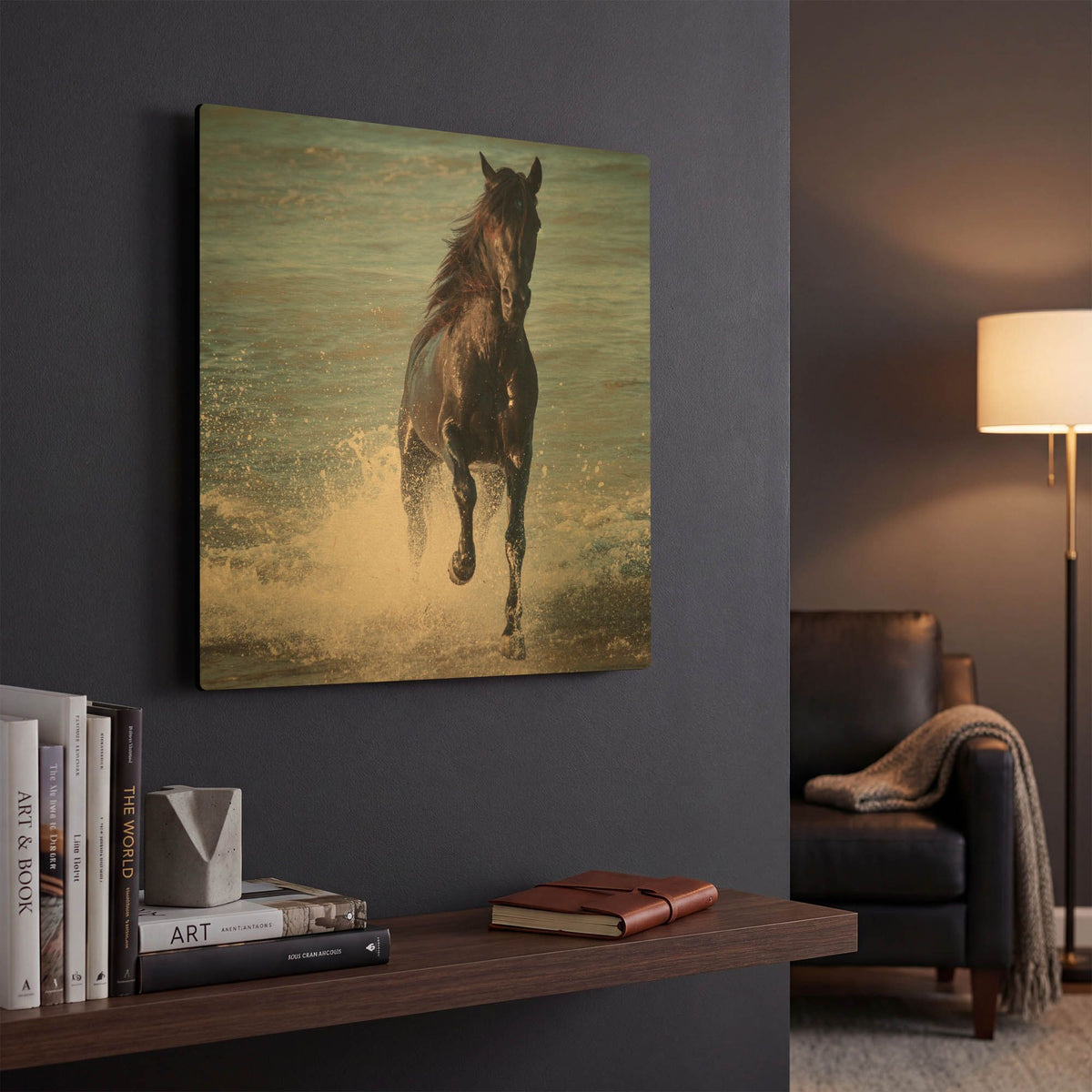 'Wet' By Susan Friedman Gold Metal Wall Art