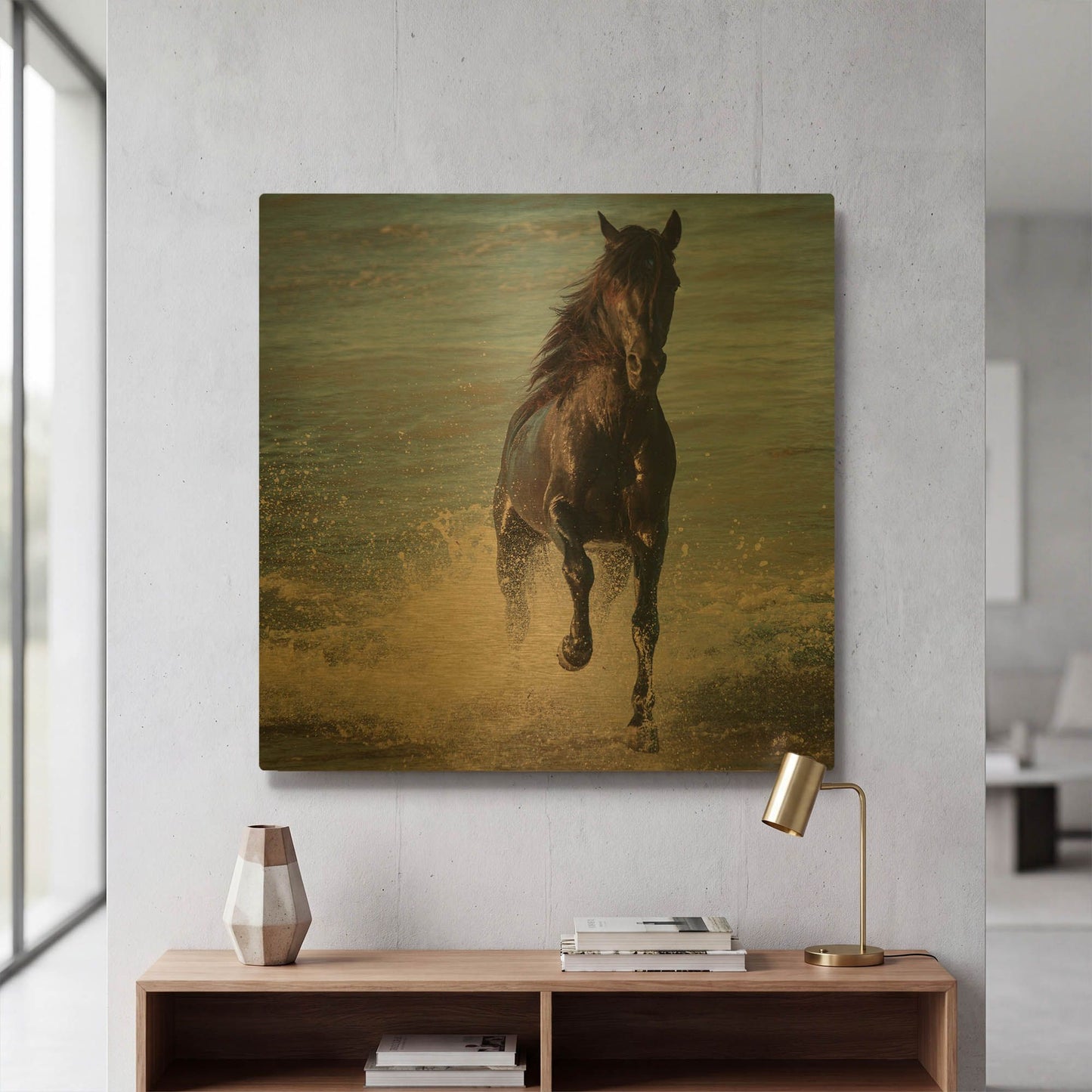 'Wet' By Susan Friedman Gold Metal Wall Art
