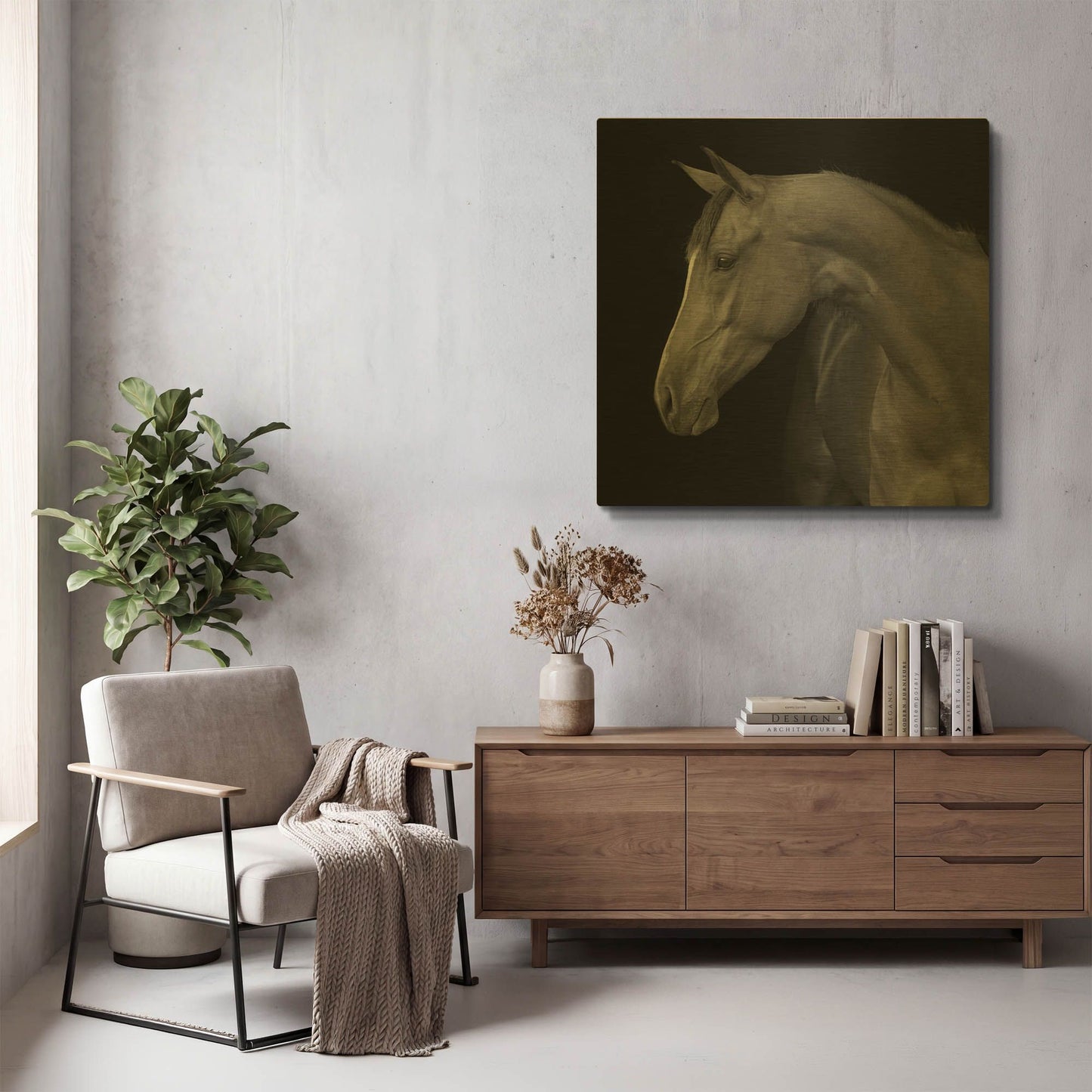 'Jack BW' By Susan Friedman Gold Metal Wall Art