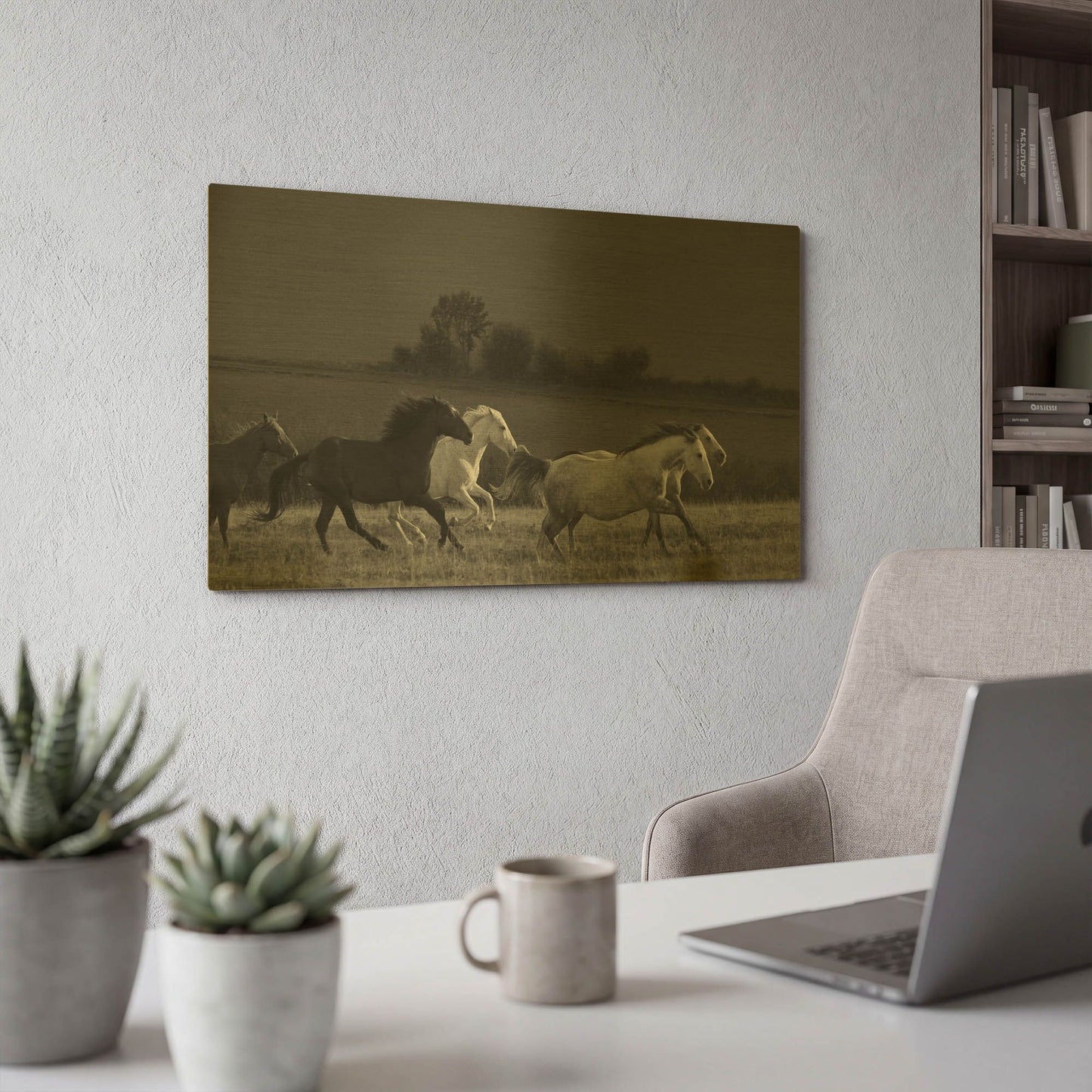'Running France' By Susan Friedman Gold Metal Wall Art