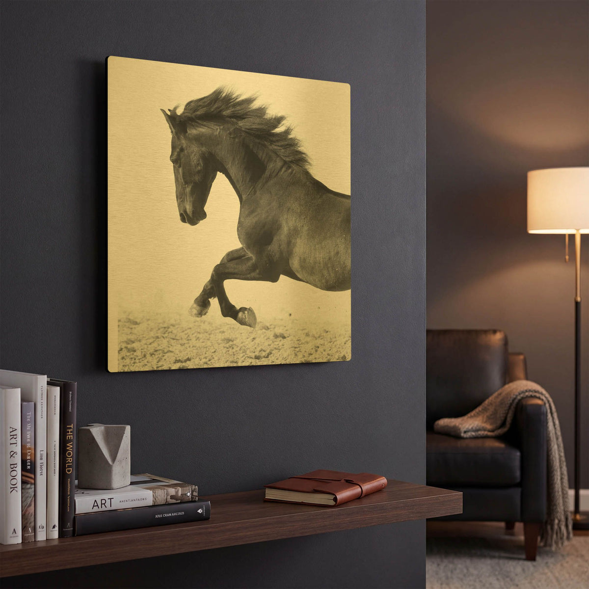 'Zalso' By Susan Friedman Gold Metal Wall Art