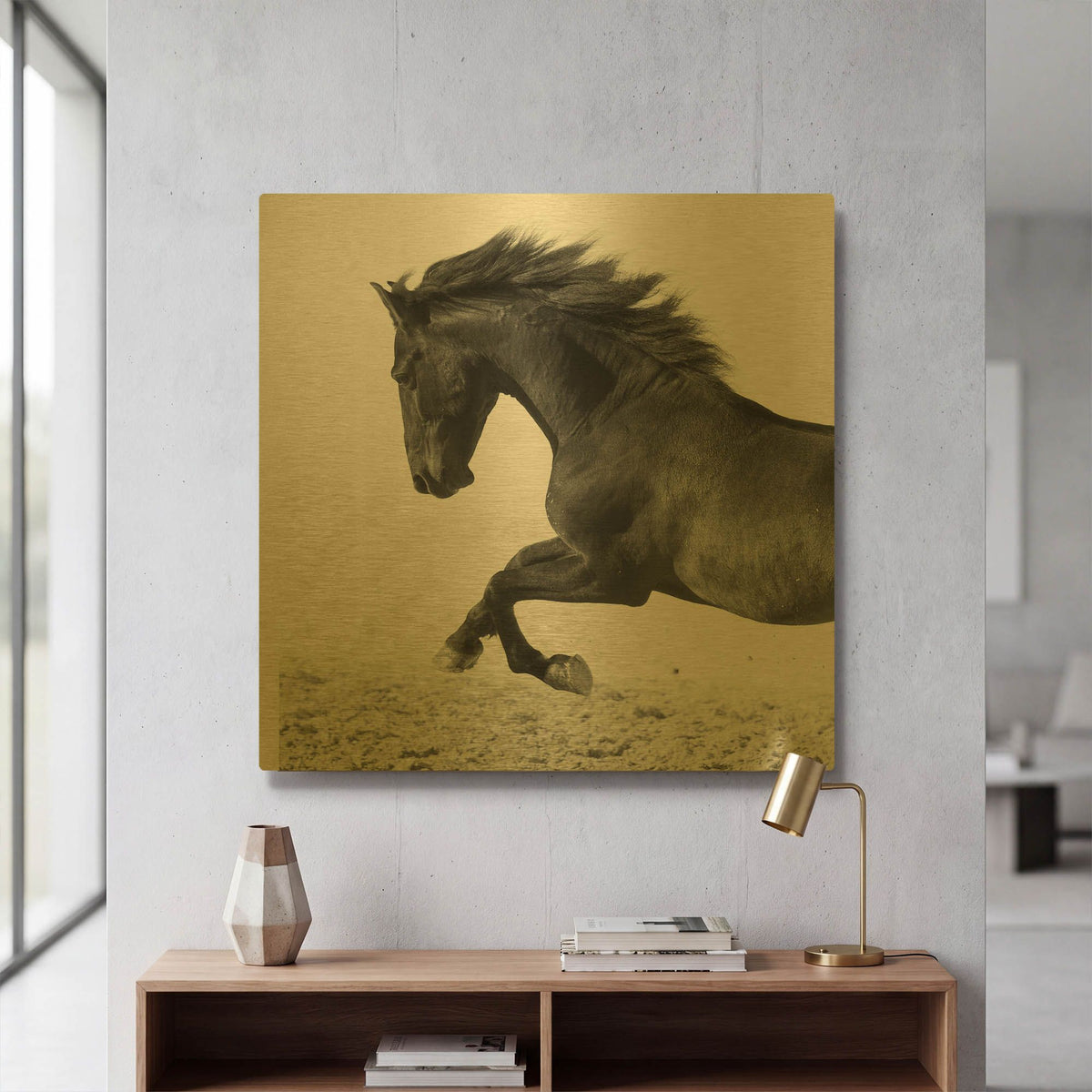 'Zalso' By Susan Friedman Gold Metal Wall Art