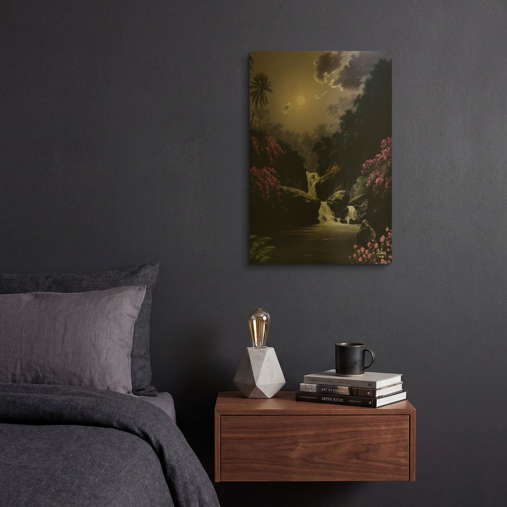 'Moonlight Roses' By Anthony Casay Gold Metal Wall Art