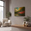 'Lake vibes' By Anthony Casay Gold Metal Wall Art
