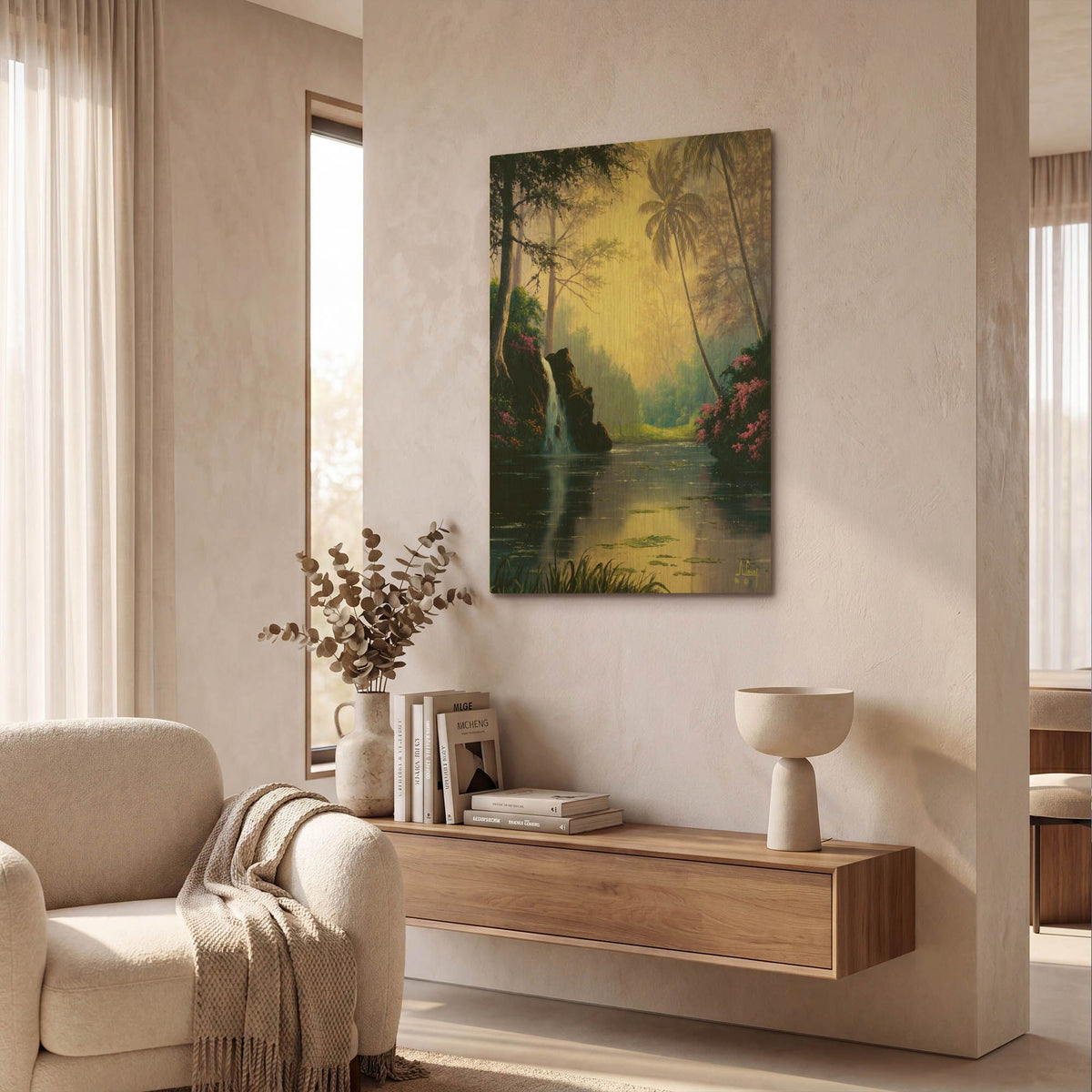 'Tropical Paradise' By Anthony Casay Gold Metal Wall Art