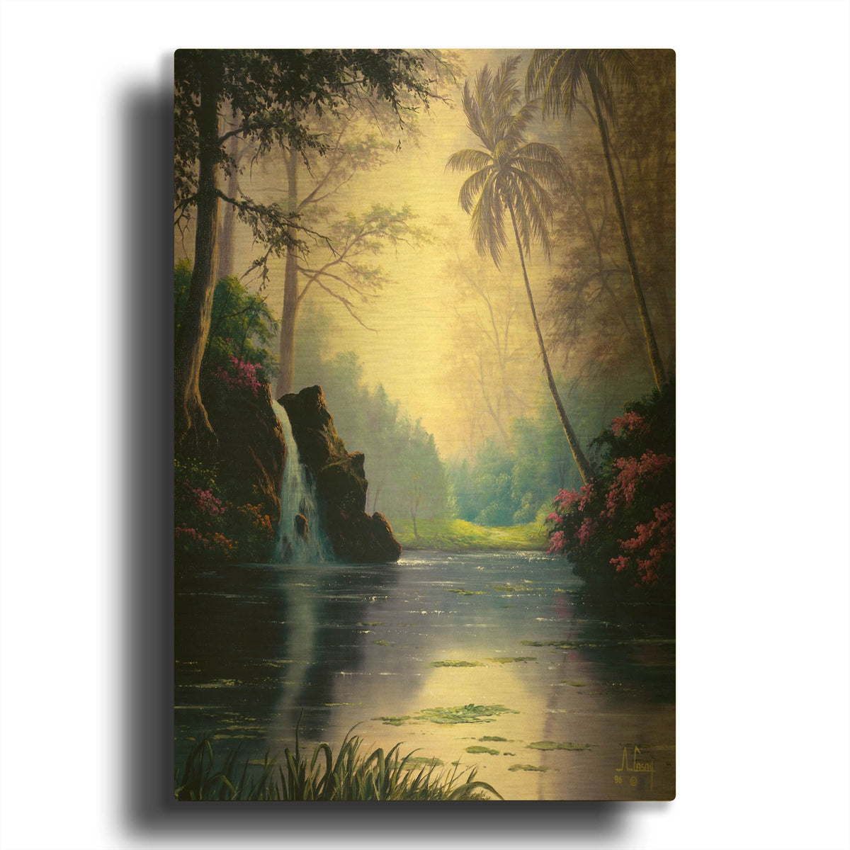 'Tropical Paradise' By Anthony Casay Gold Metal Wall Art