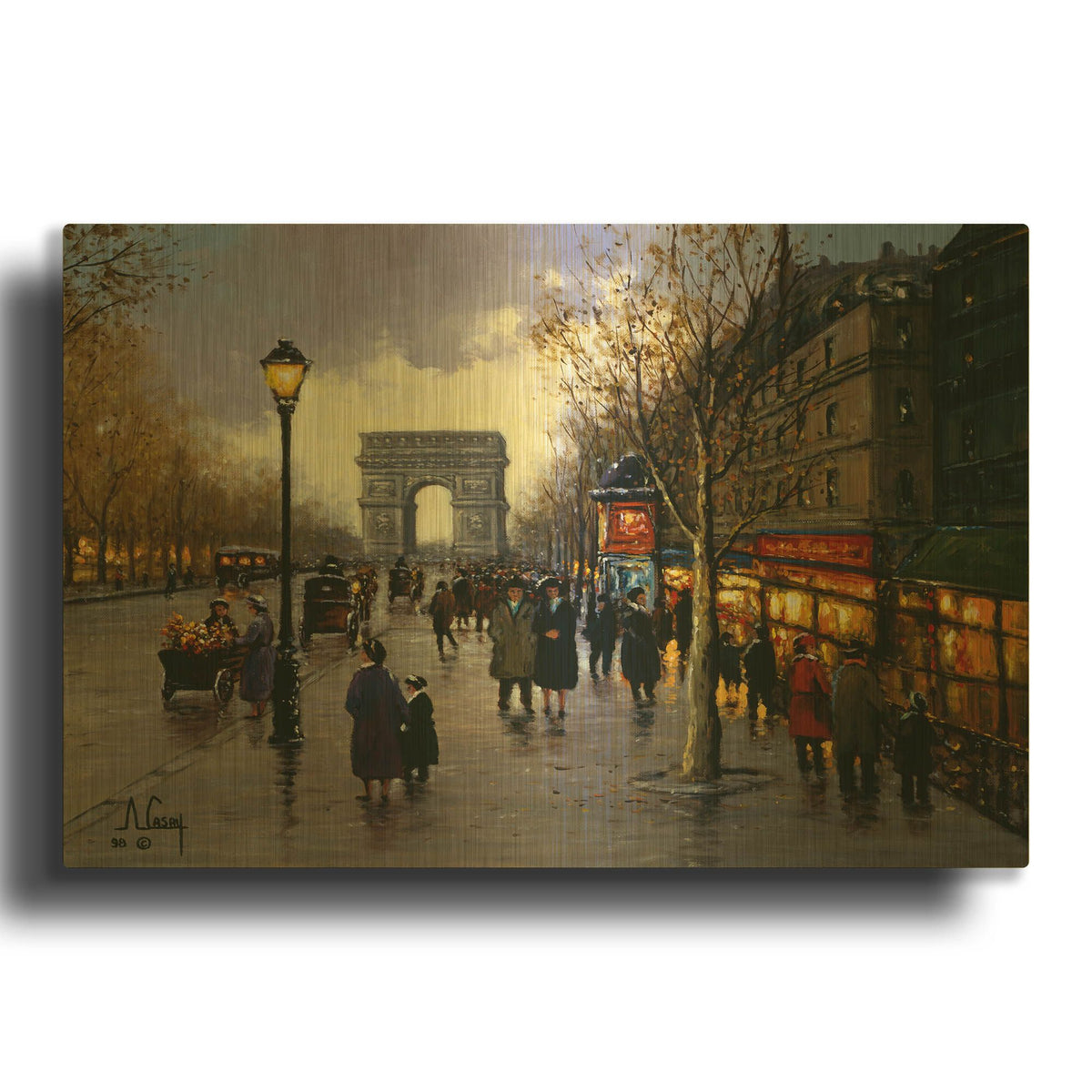 'I love you Paris' By Anthony Casay Gold Metal Wall Art
