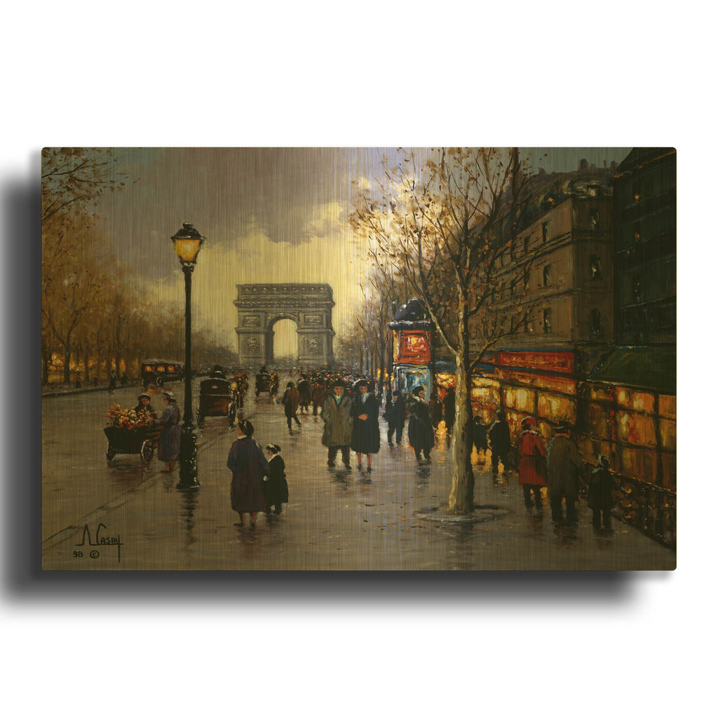 'I love you Paris' By Anthony Casay Gold Metal Wall Art
