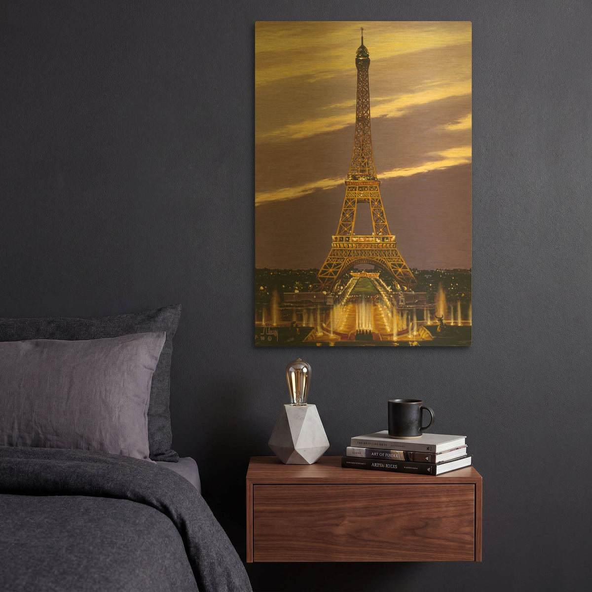 'I love you Paris 2' By Anthony Casay Gold Metal Wall Art