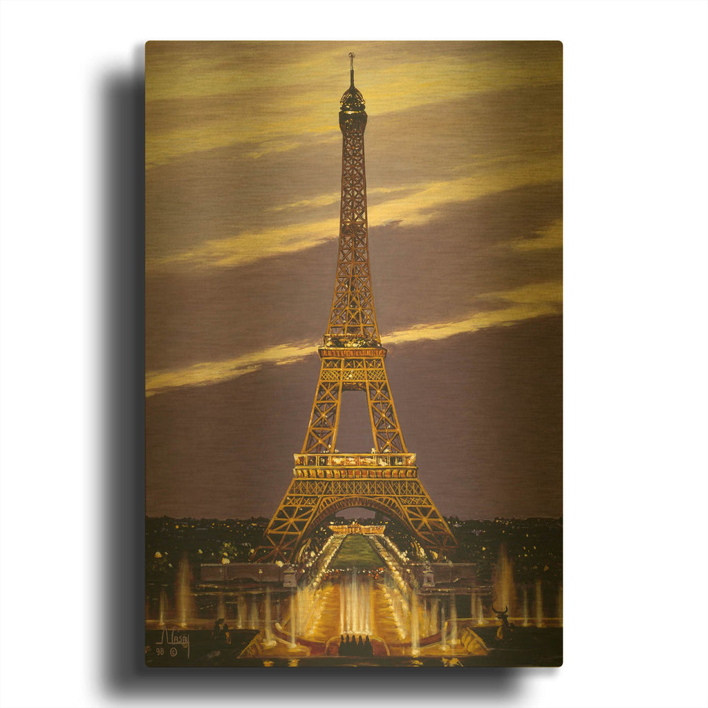 'I love you Paris 2' By Anthony Casay Gold Metal Wall Art