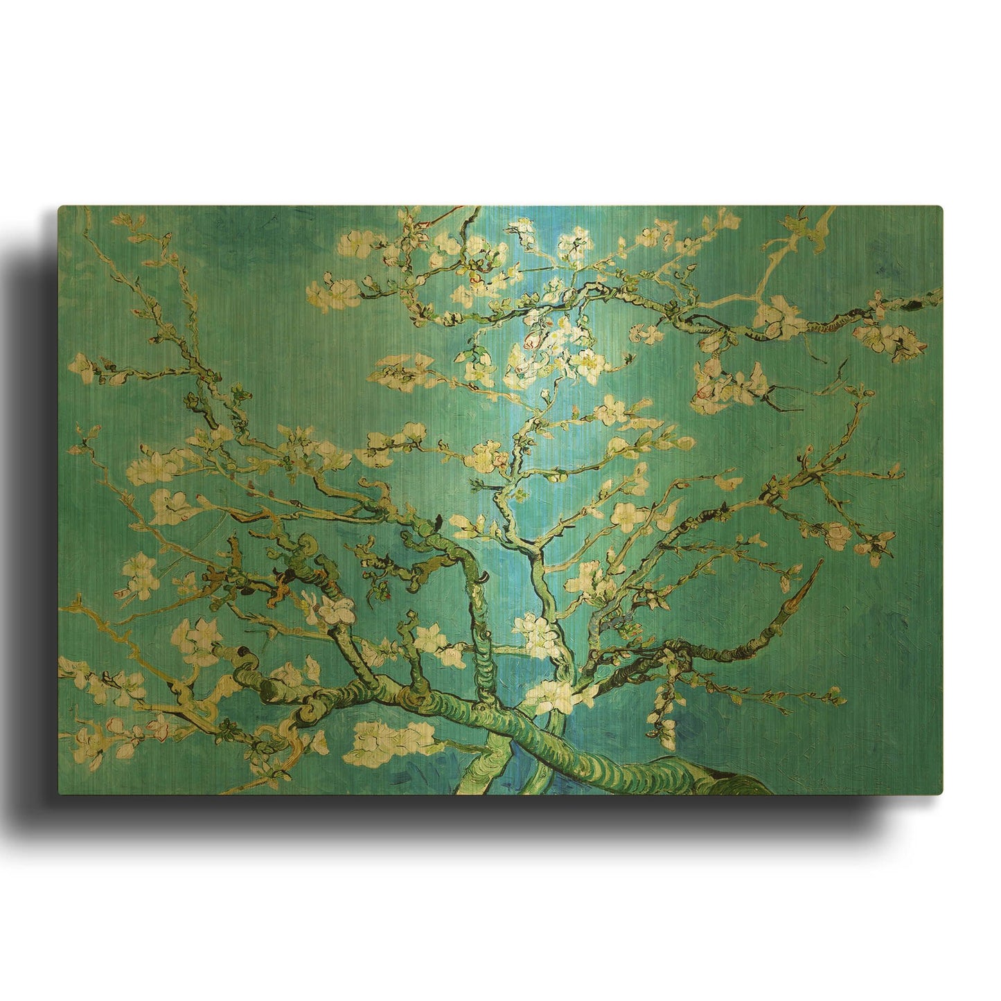 'Almond Blossoms' By Vincent Van Gogh Gold Metal Wall Art