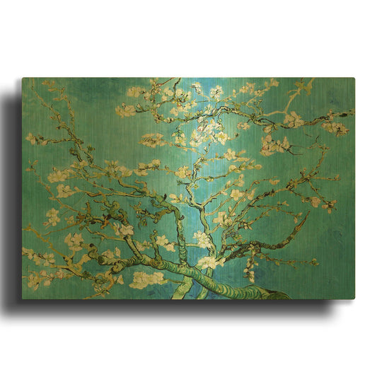 'Almond Blossoms' By Vincent Van Gogh Gold Metal Wall Art
