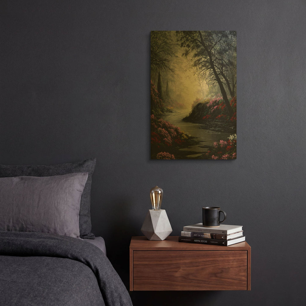 'Flowers in the Dark' By Anthony Casay Gold Metal Wall Art