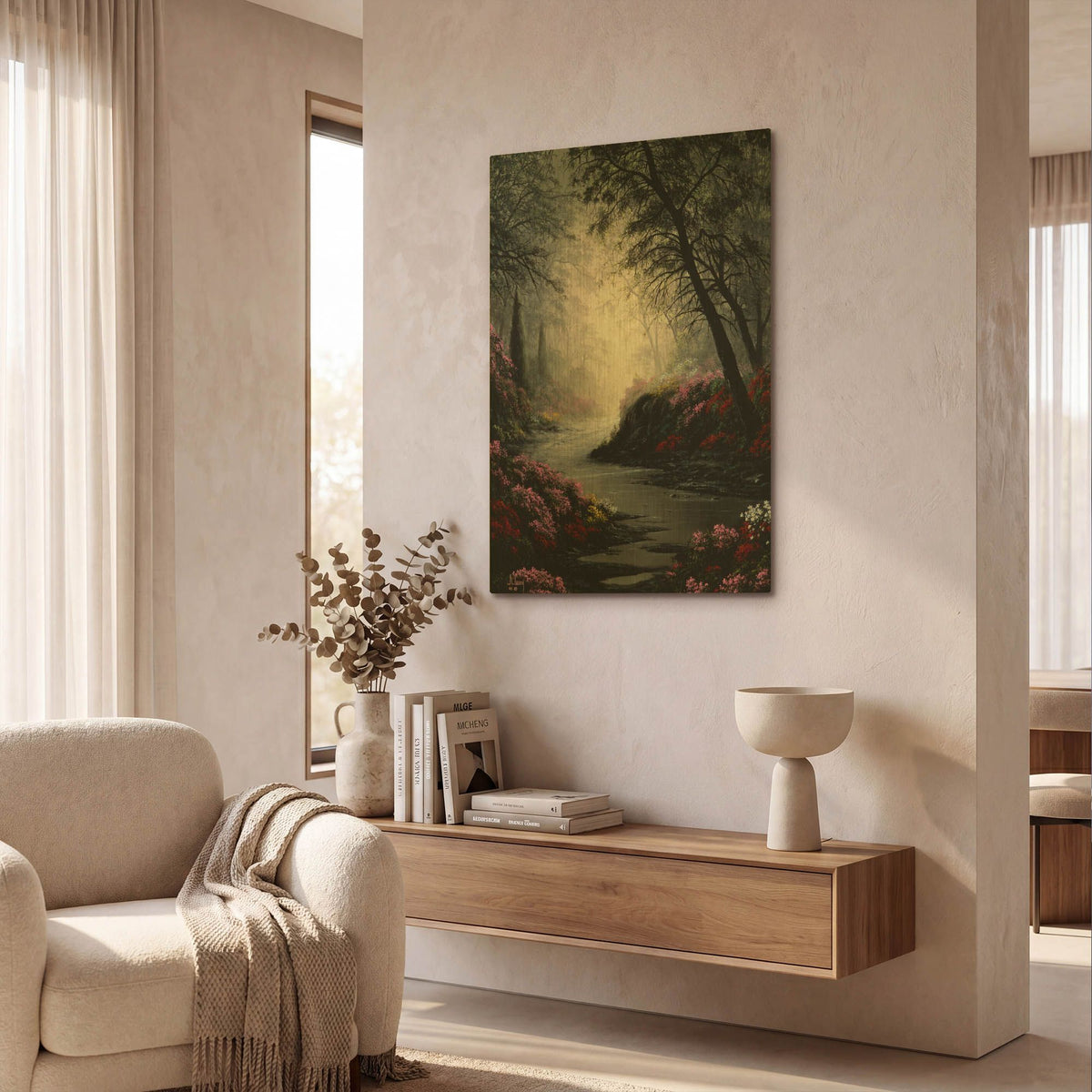 'Flowers in the Dark' By Anthony Casay Gold Metal Wall Art