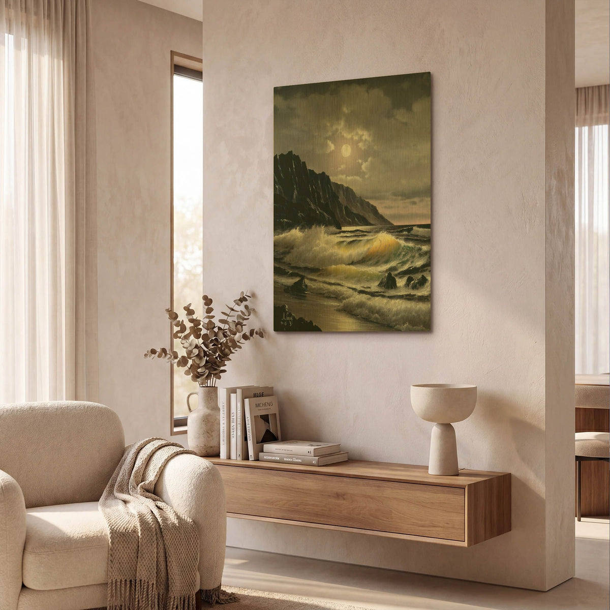 'Golden Waves' By Anthony Casay Gold Metal Wall Art