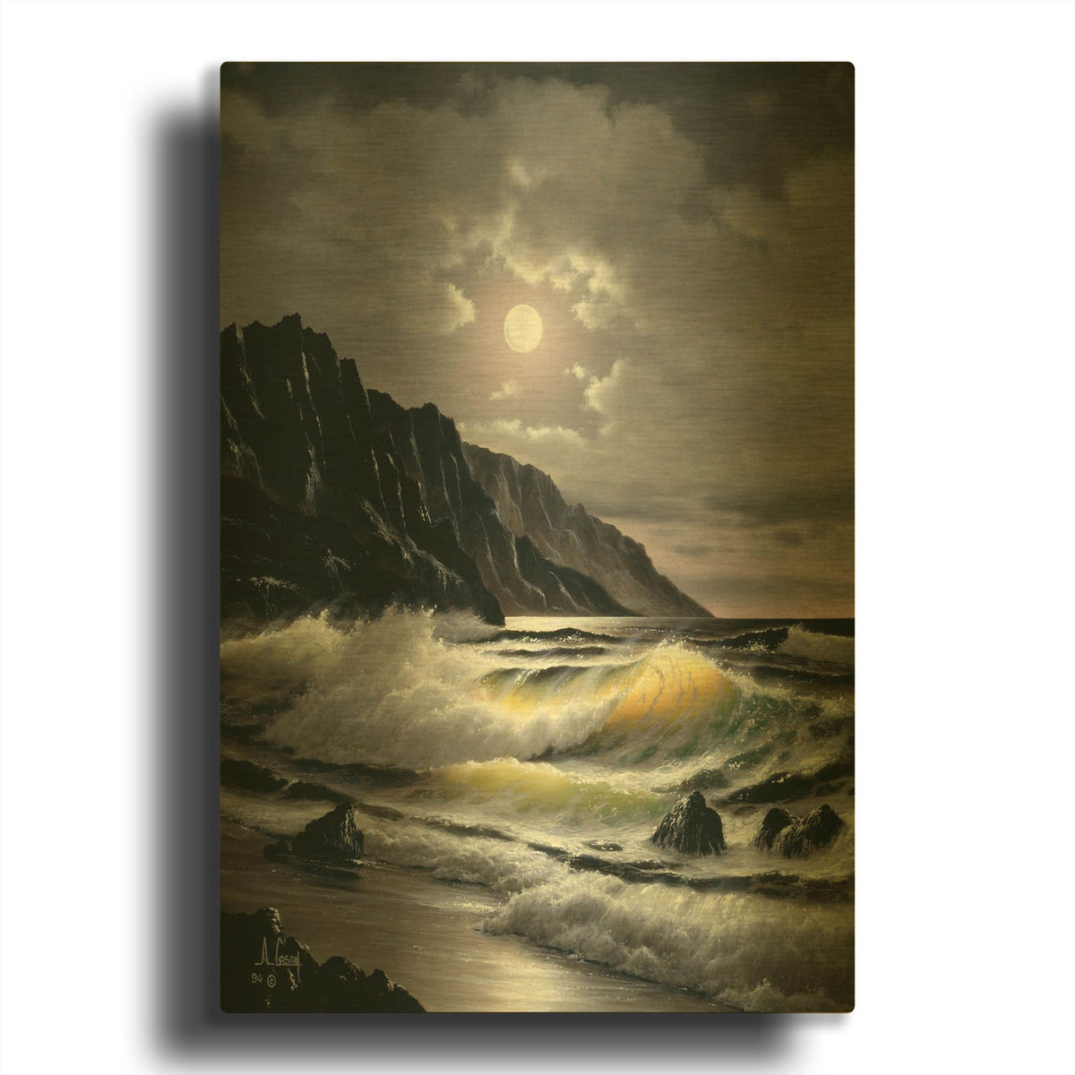 'Golden Waves' By Anthony Casay Gold Metal Wall Art