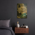'Saphire Waves' By Anthony Casay Gold Metal Wall Art