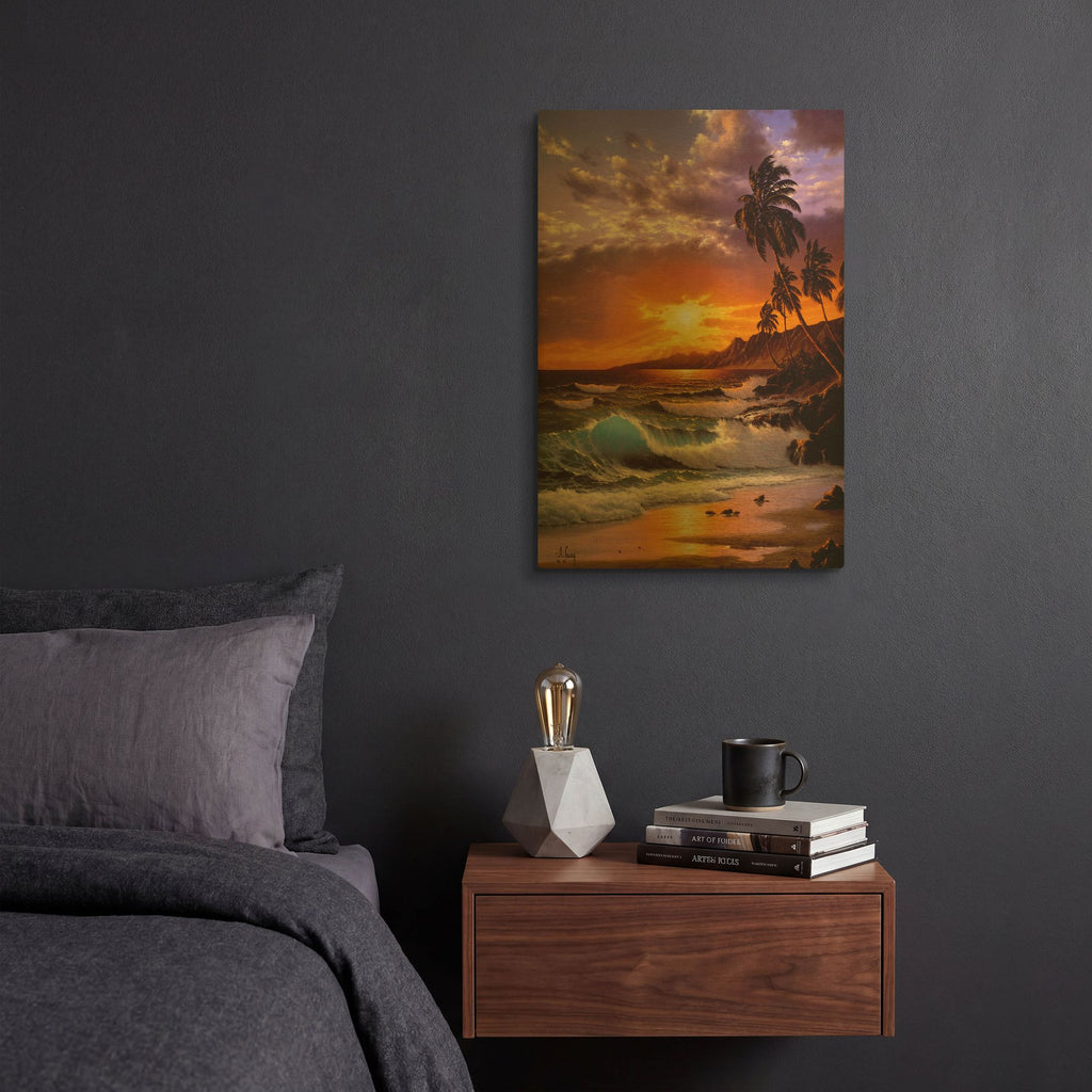 'Sunset Glow' By Anthony Casay Gold Metal Wall Art