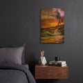 'Sunset Glow' By Anthony Casay Gold Metal Wall Art