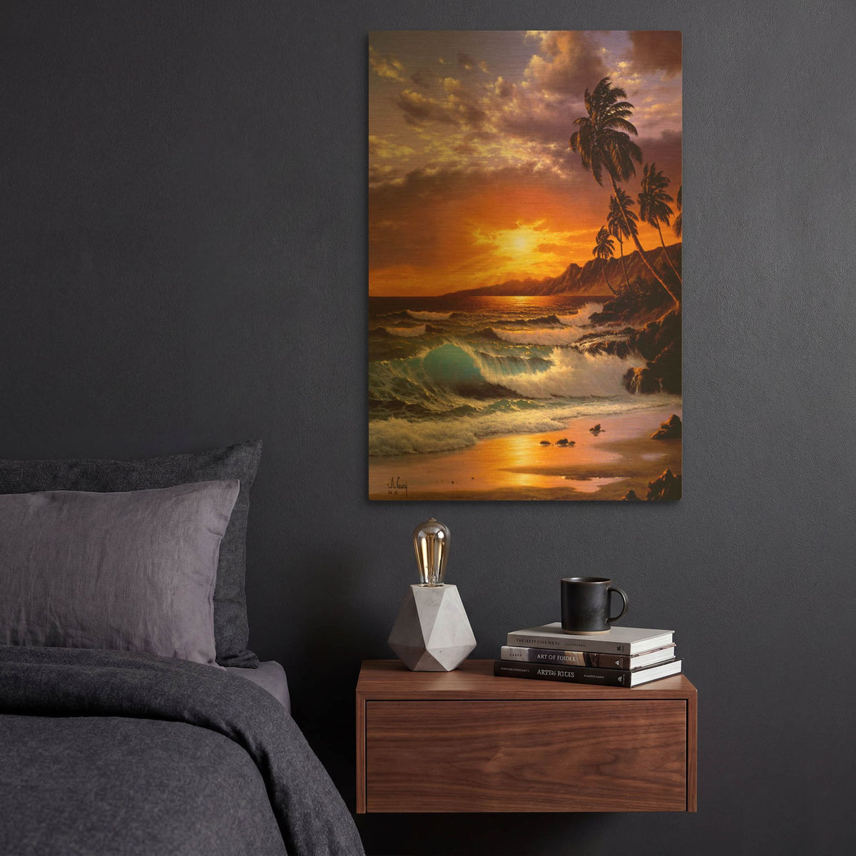 'Sunset Glow' By Anthony Casay Gold Metal Wall Art