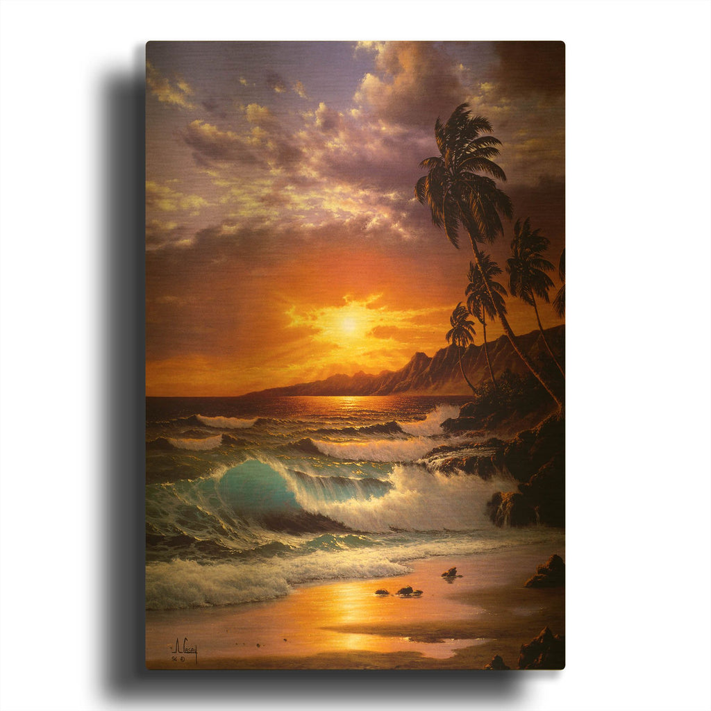 'Sunset Glow' By Anthony Casay Gold Metal Wall Art