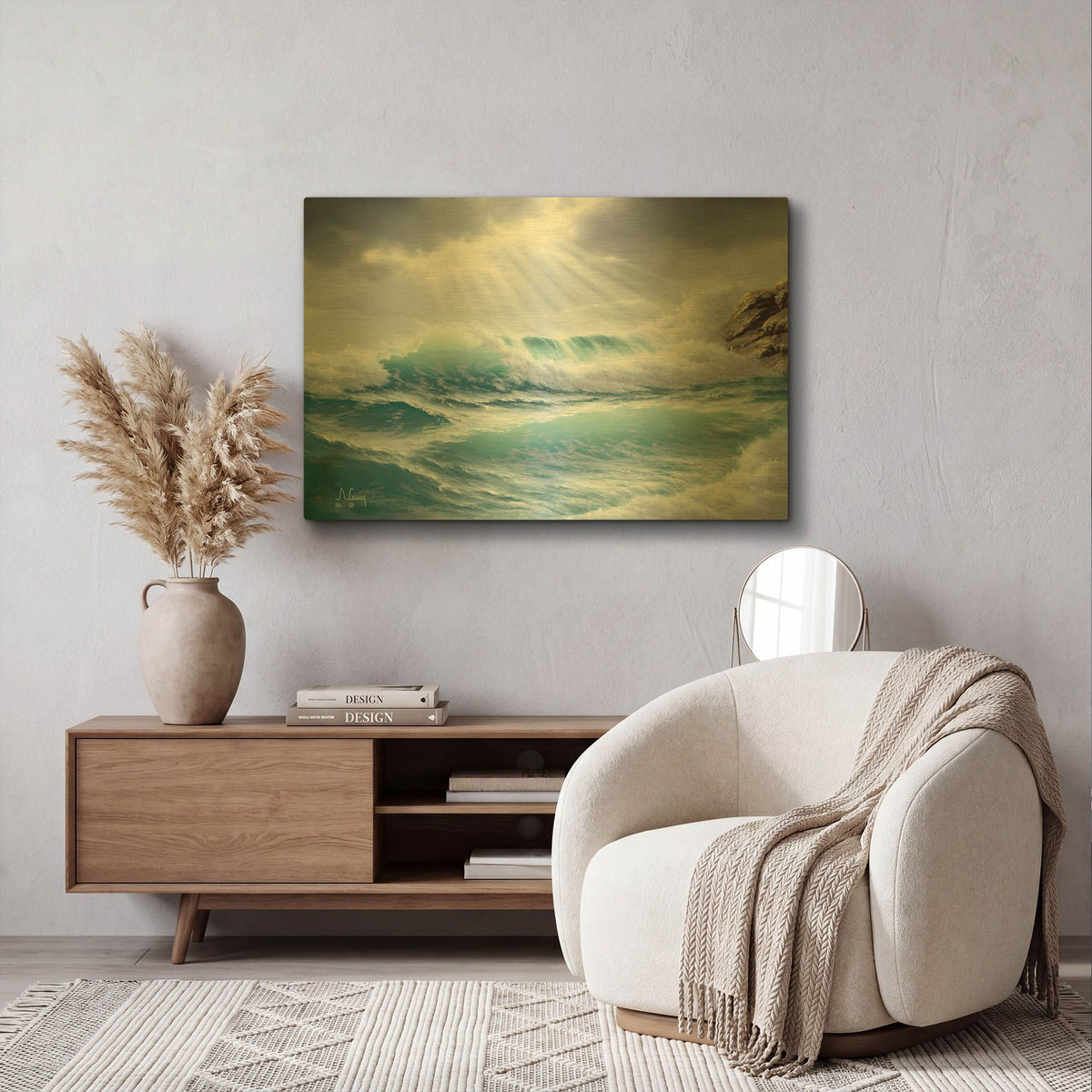'Emotional Waters' By Anthony Casay Gold Metal Wall Art