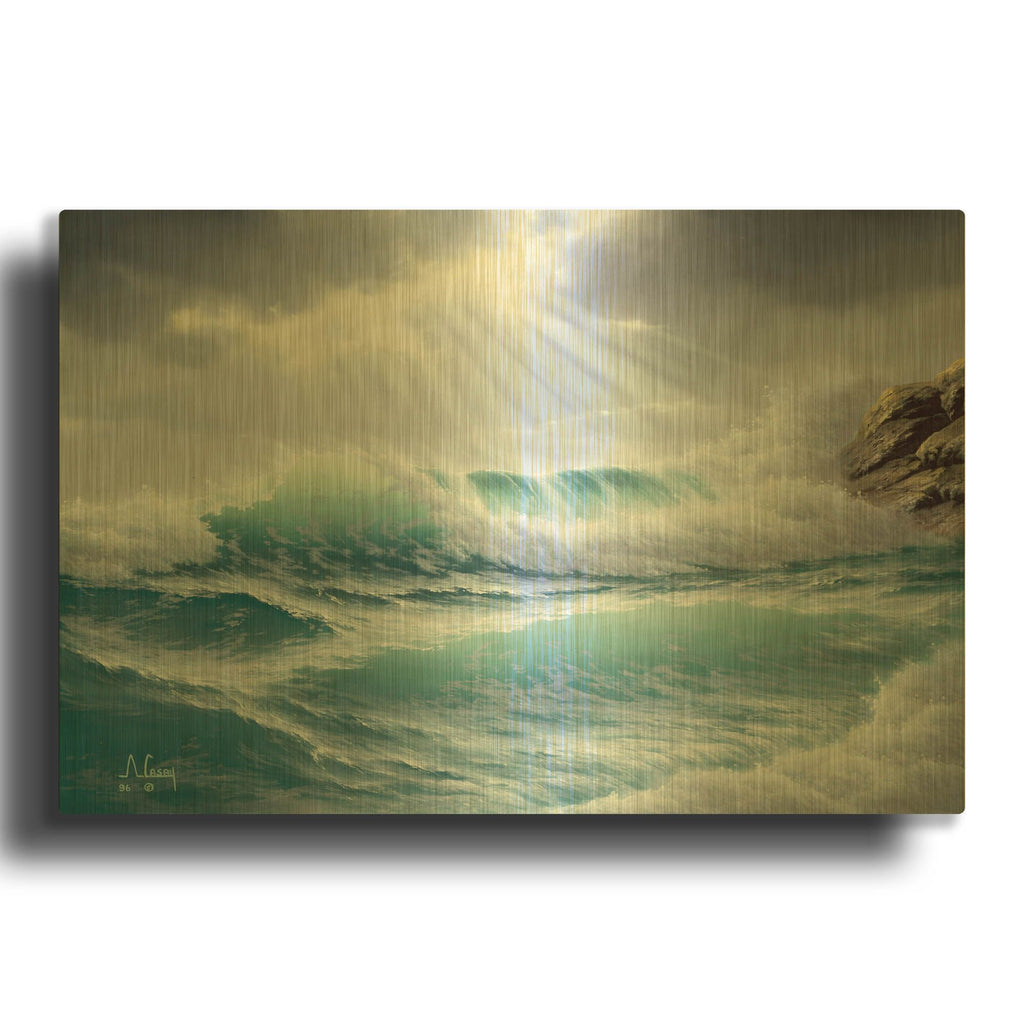 'Emotional Waters' By Anthony Casay Gold Metal Wall Art