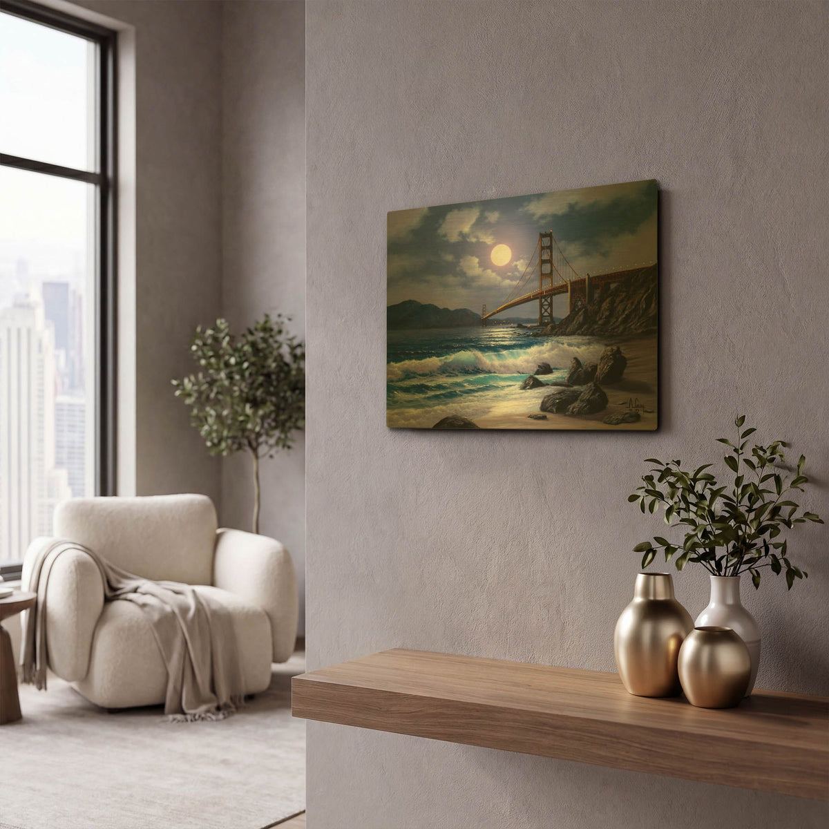 'I love you San Francisco' By Anthony Casay Gold Metal Wall Art
