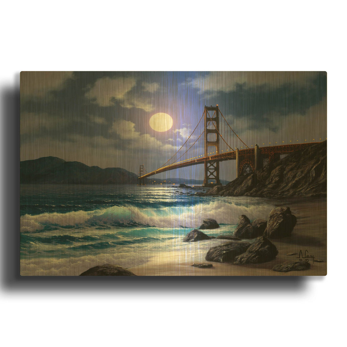 'I love you San Francisco' By Anthony Casay Gold Metal Wall Art