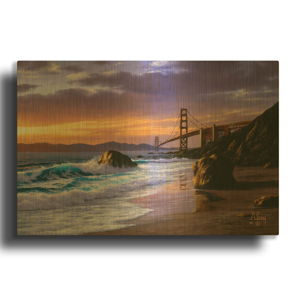'I love you San Francisco 2' By Anthony Casay Gold Metal Wall Art
