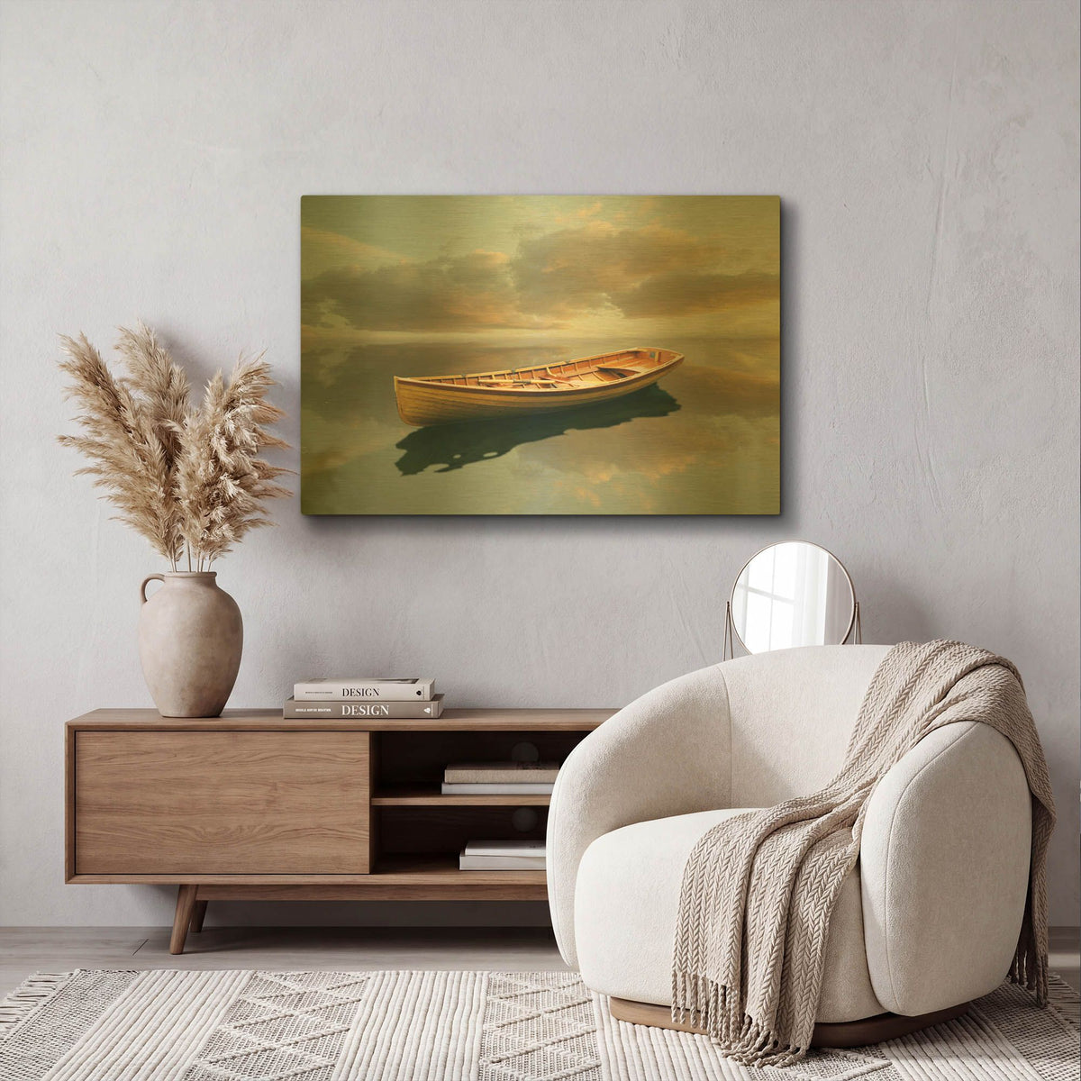 'Time Out 13' By Carlos Casamayor Gold Metal Wall Art