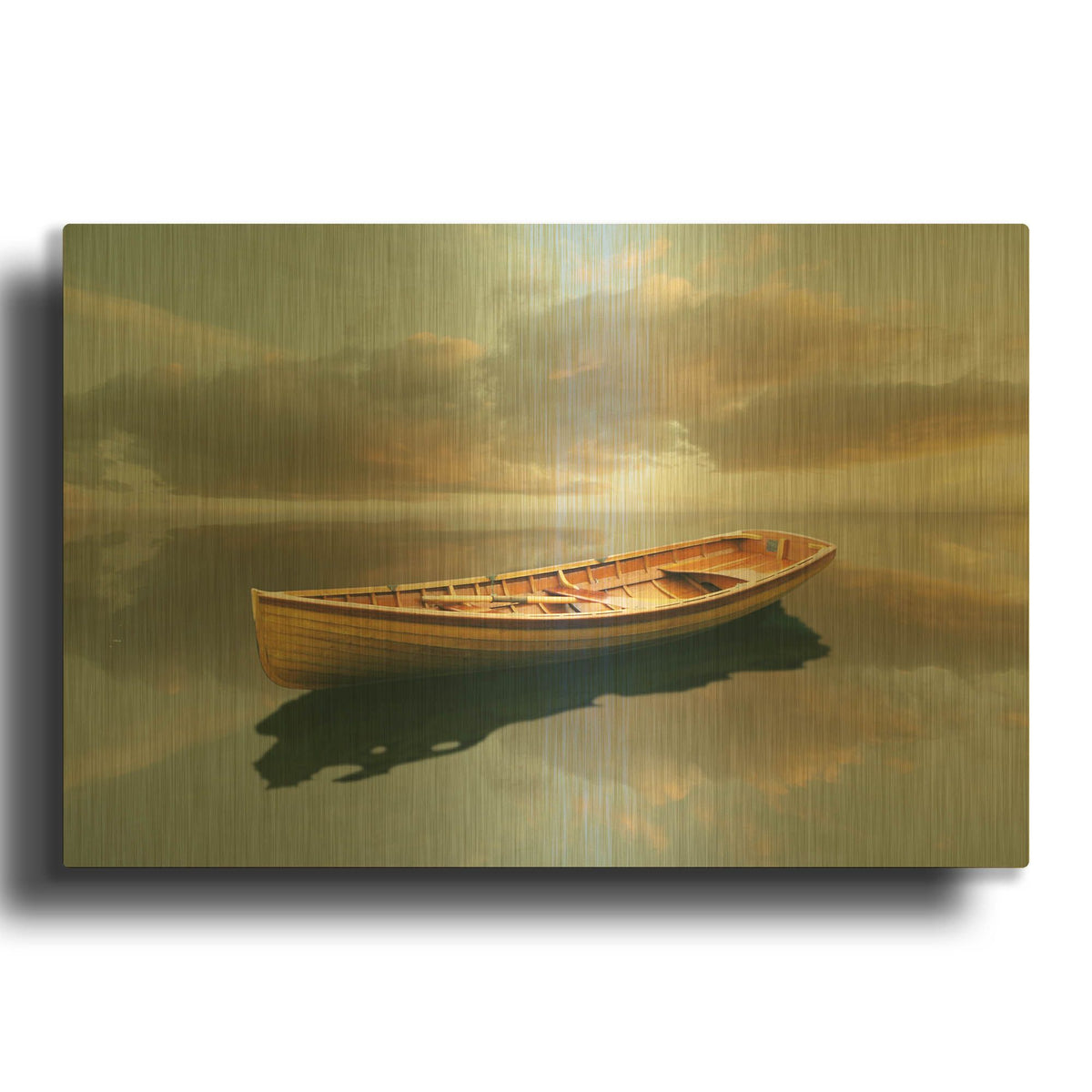 'Time Out 13' By Carlos Casamayor Gold Metal Wall Art