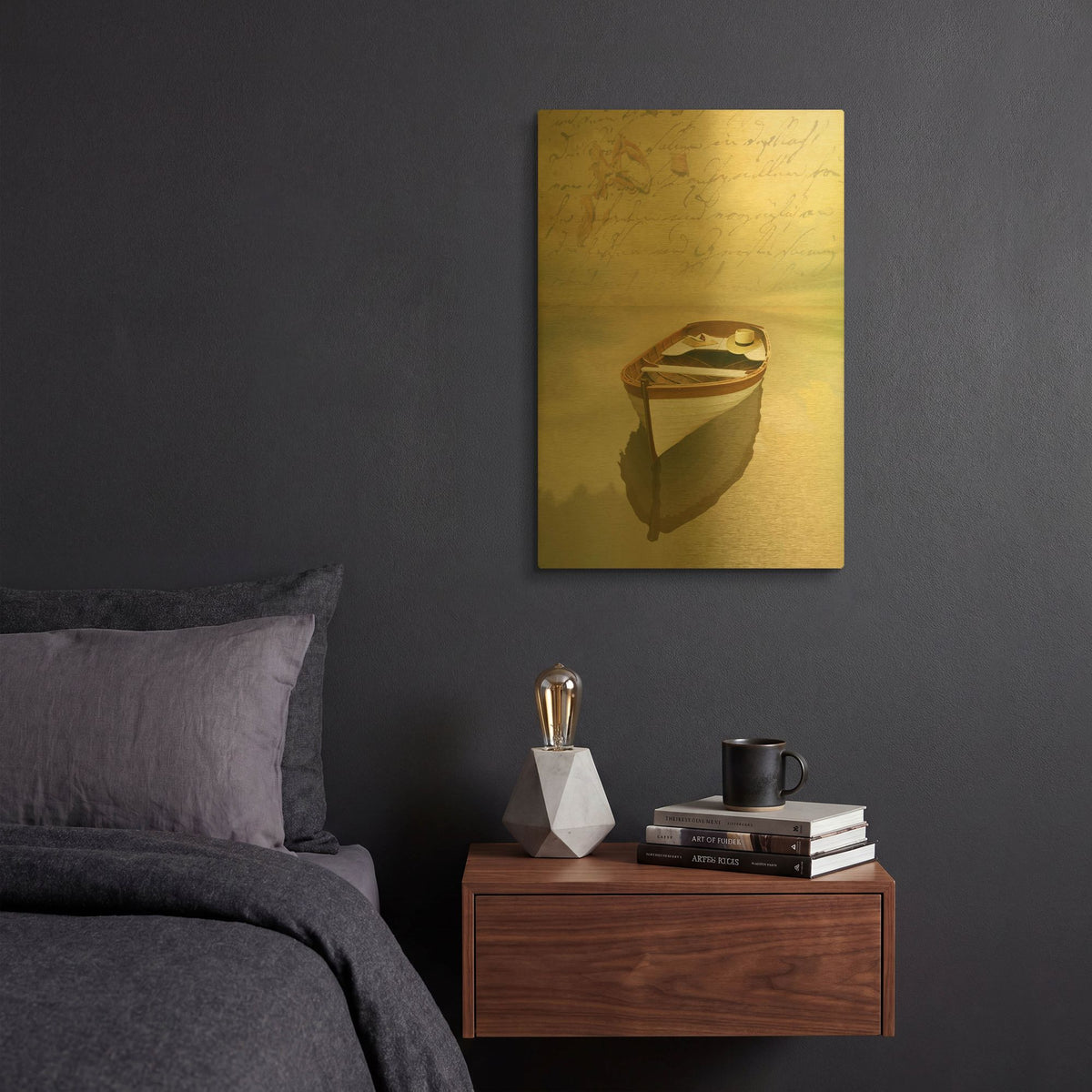 'Memories I' By Carlos Casamayor Gold Metal Wall Art