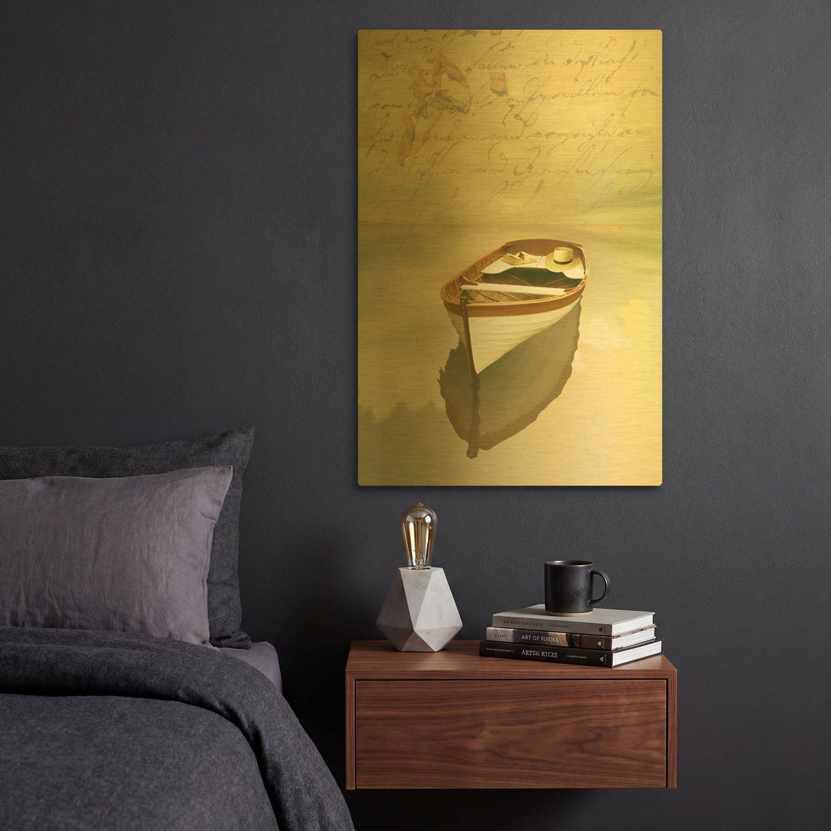 'Memories I' By Carlos Casamayor Gold Metal Wall Art