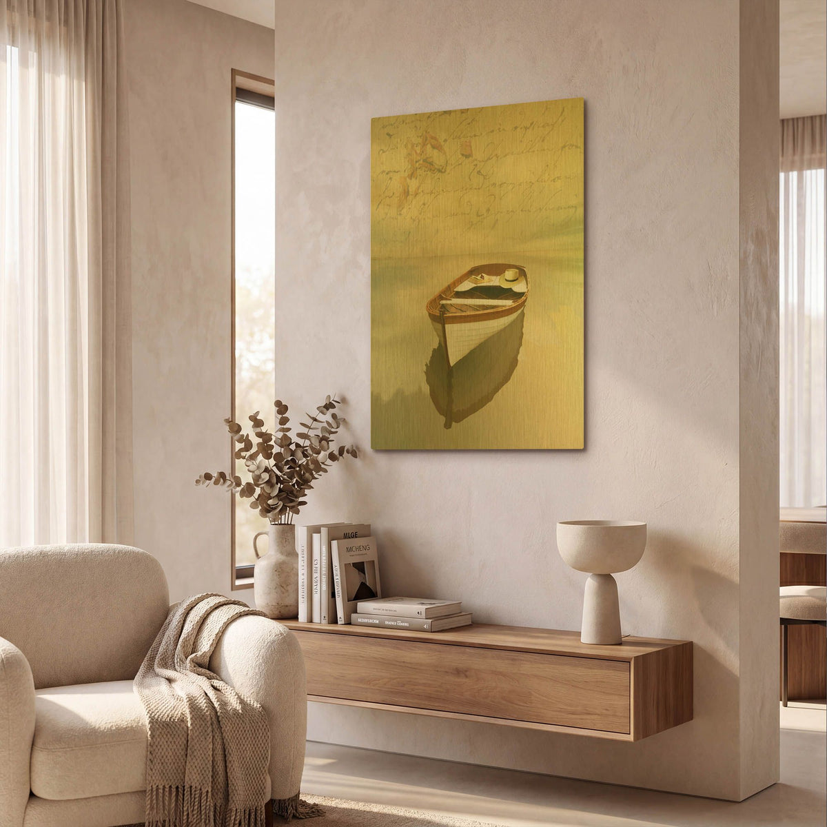 'Memories I' By Carlos Casamayor Gold Metal Wall Art
