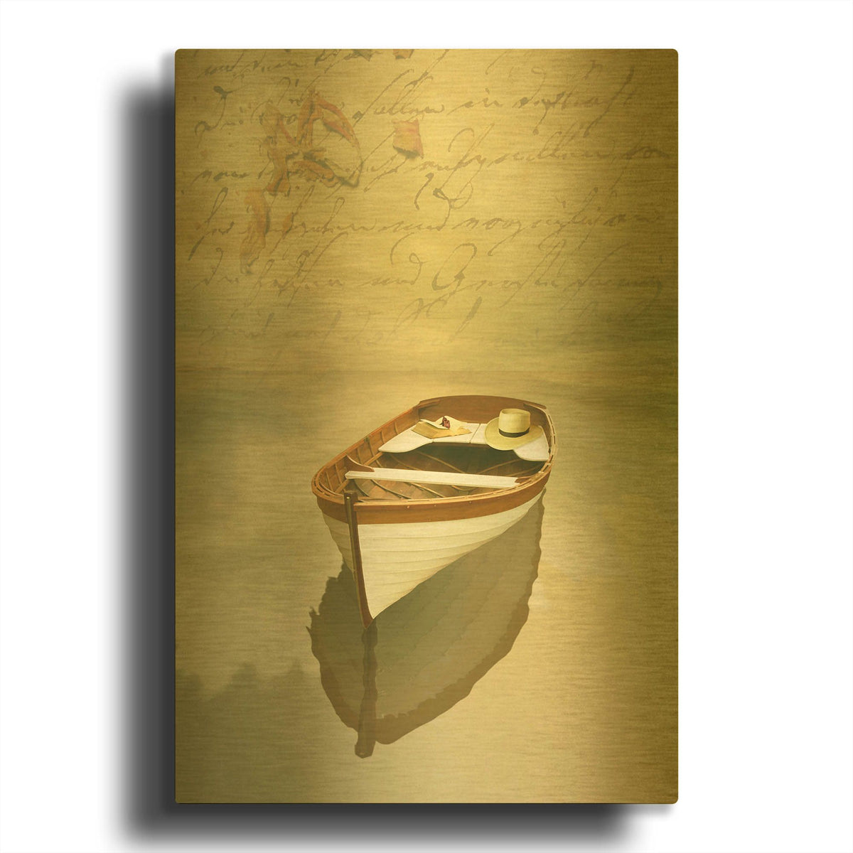 'Memories I' By Carlos Casamayor Gold Metal Wall Art