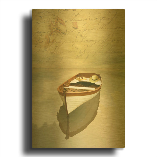 'Memories I' By Carlos Casamayor Gold Metal Wall Art