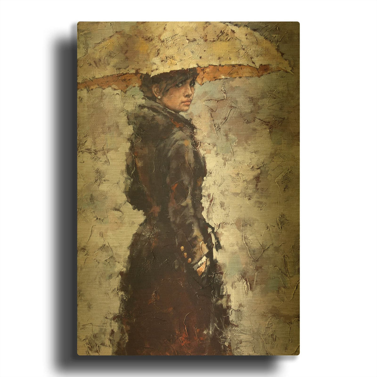 'Glance' By Alexander Gunin Gold Metal Wall Art
