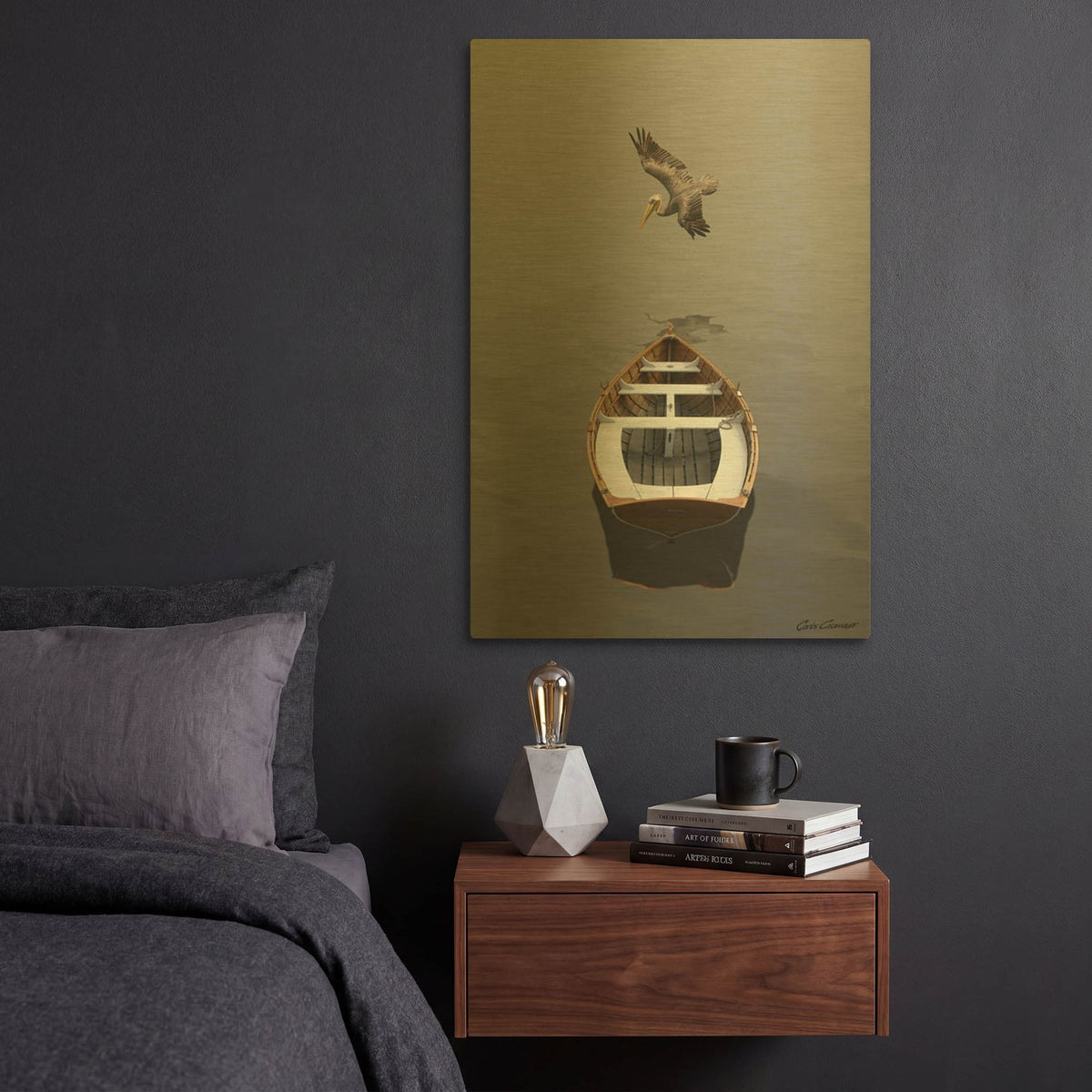 'Time Stopped 2' By Carlos Casamayor Gold Metal Wall Art