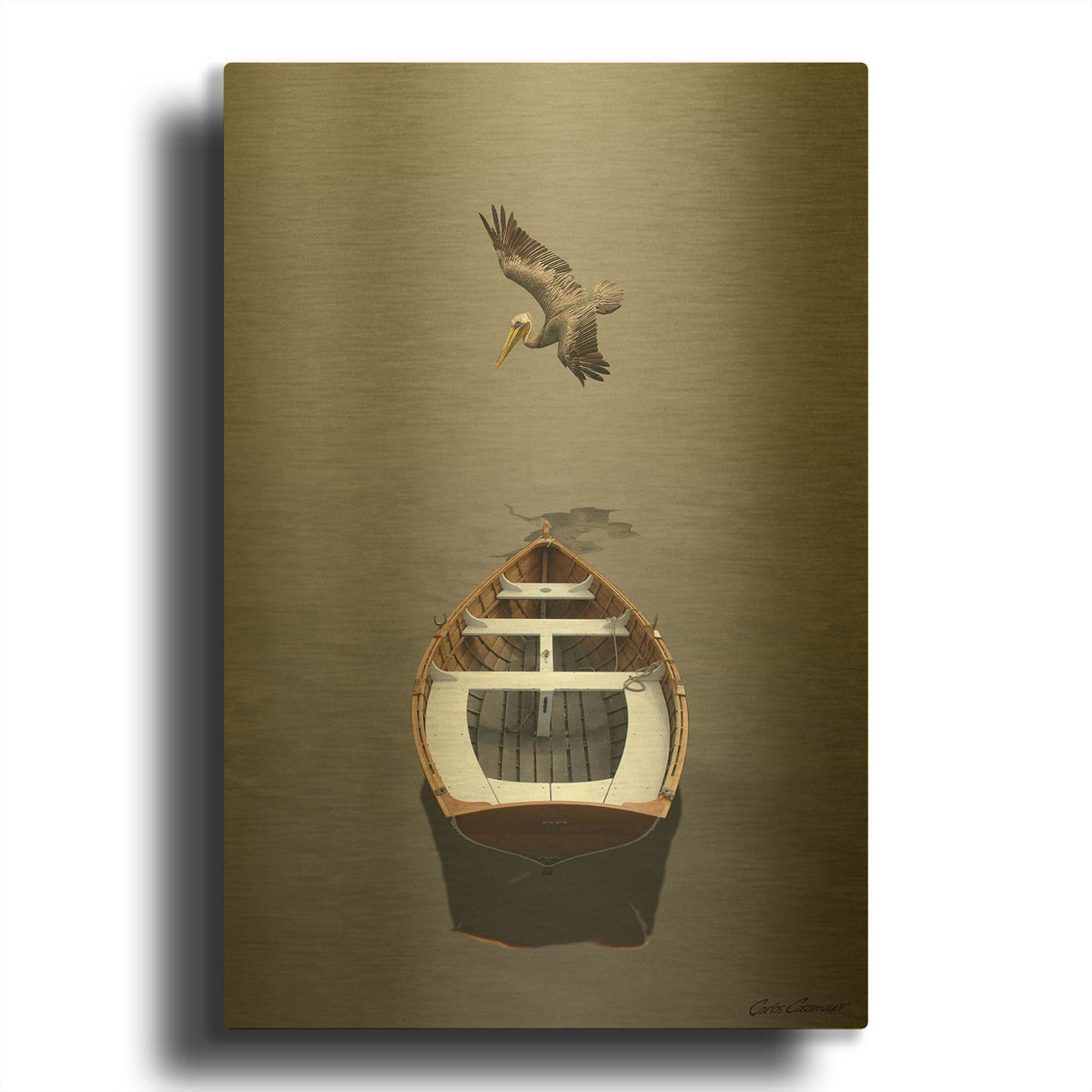 'Time Stopped 2' By Carlos Casamayor Gold Metal Wall Art