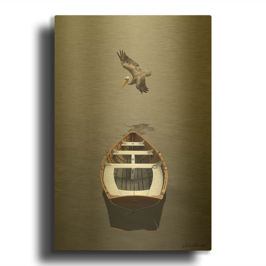 'Time Stopped 2' By Carlos Casamayor Gold Metal Wall Art