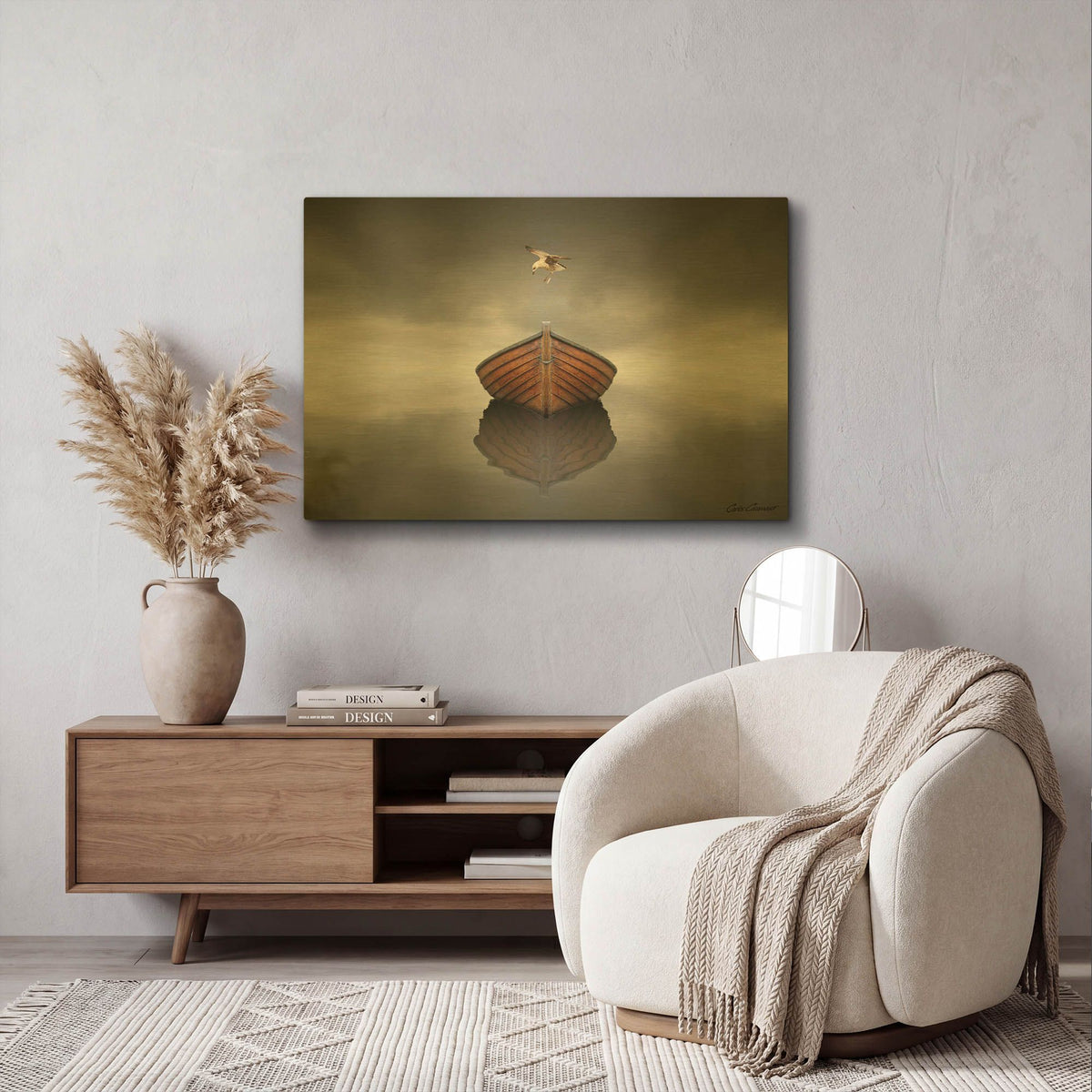 'Time Stopped 1' By Carlos Casamayor Gold Metal Wall Art