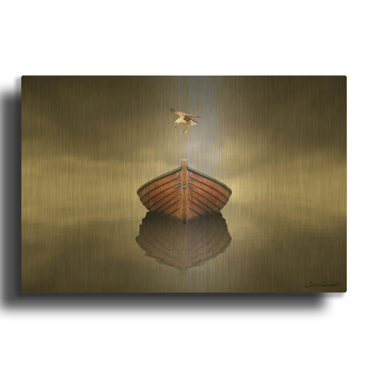 'Time Stopped 1' By Carlos Casamayor Gold Metal Wall Art
